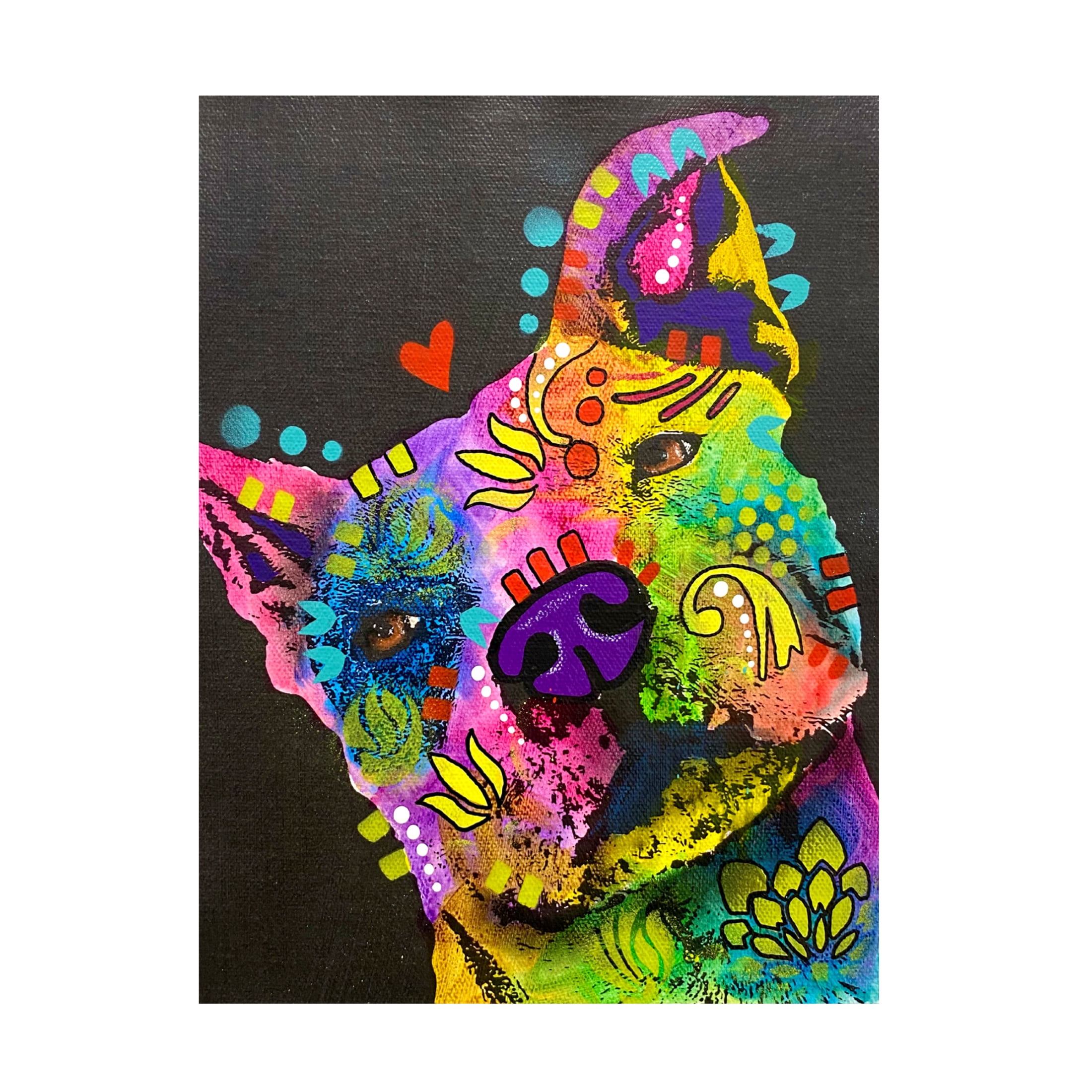 Canvas Wall Art - Dean Russo 'Sideeye Love' Wall Art for Living Room, Bedroom, or Office Décor by Trademark Fine Art - 14 x 19 Inches