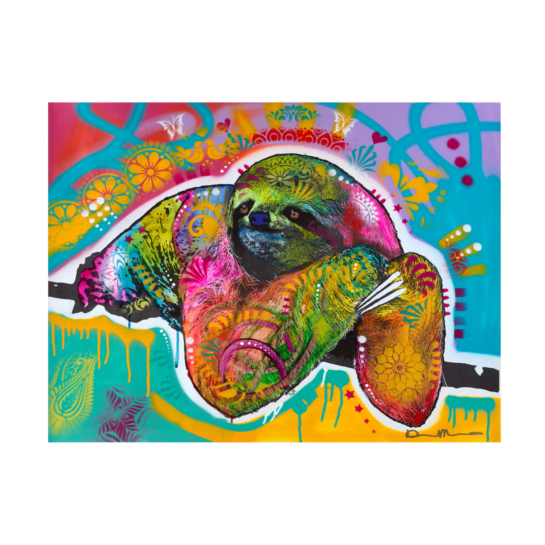 Canvas Wall Art - Dean Russo 'Sloth' Wall Art for Living Room, Bedroom, or Office Décor by Trademark Fine Art - 24 x 18 Inches