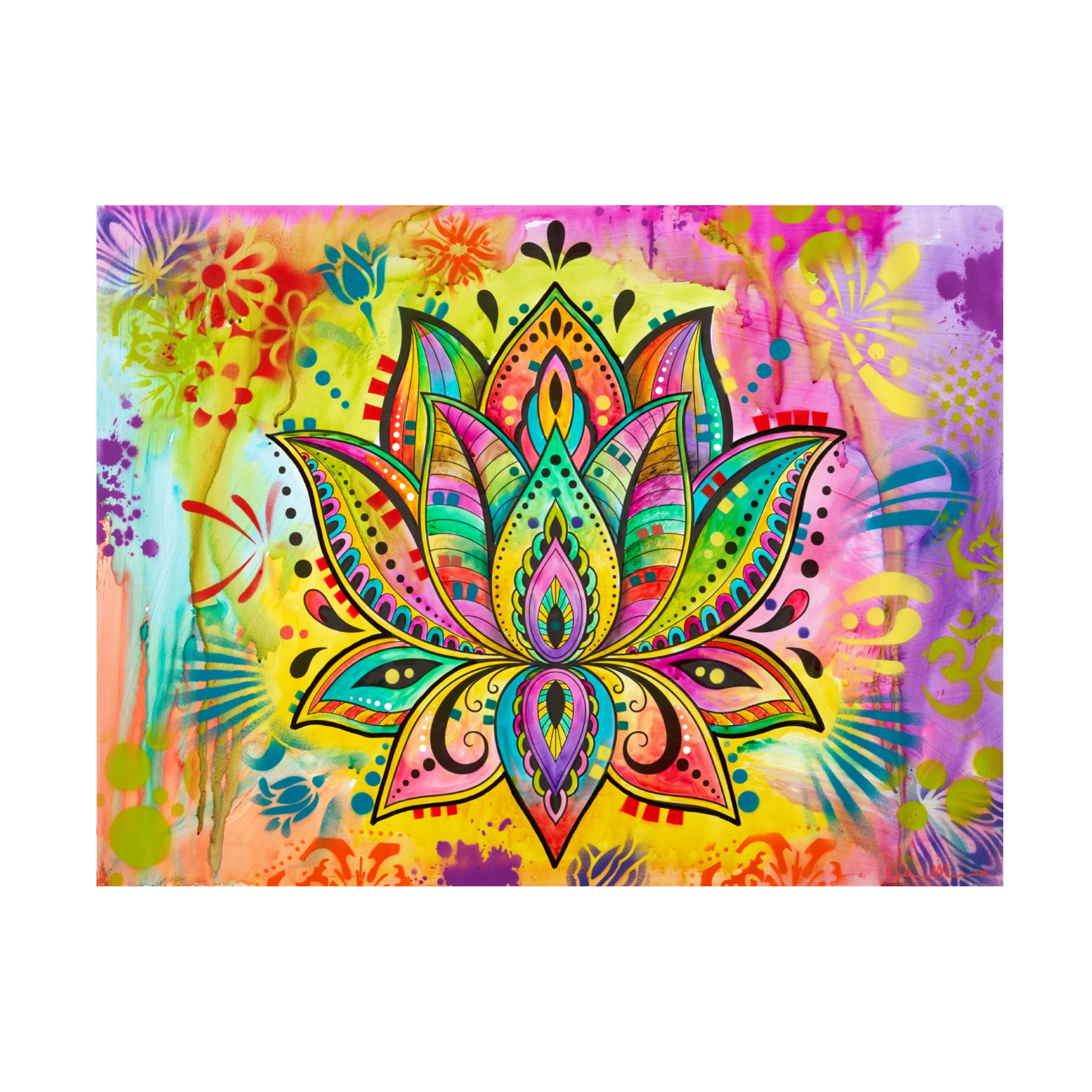 Canvas Wall Art - Dean Russo 'Spiritual Lotus' Wall Art for Living Room, Bedroom, or Office Décor by Trademark Fine Art - 47 x 35 Inches