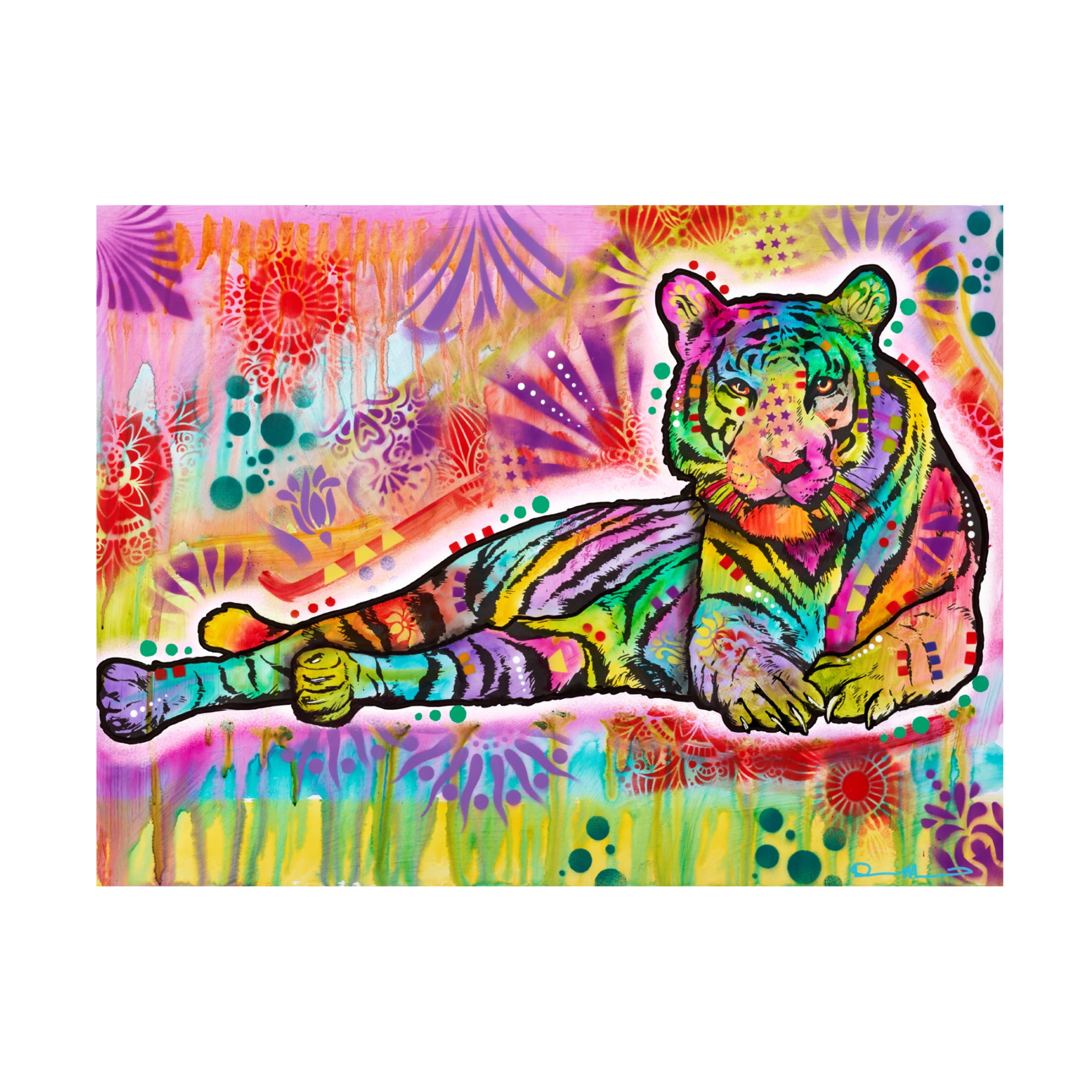 Canvas Wall Art - Dean Russo 'Spiritual Tiger' Wall Art for Living Room, Bedroom, or Office Décor by Trademark Fine Art - 19 x 14 Inches