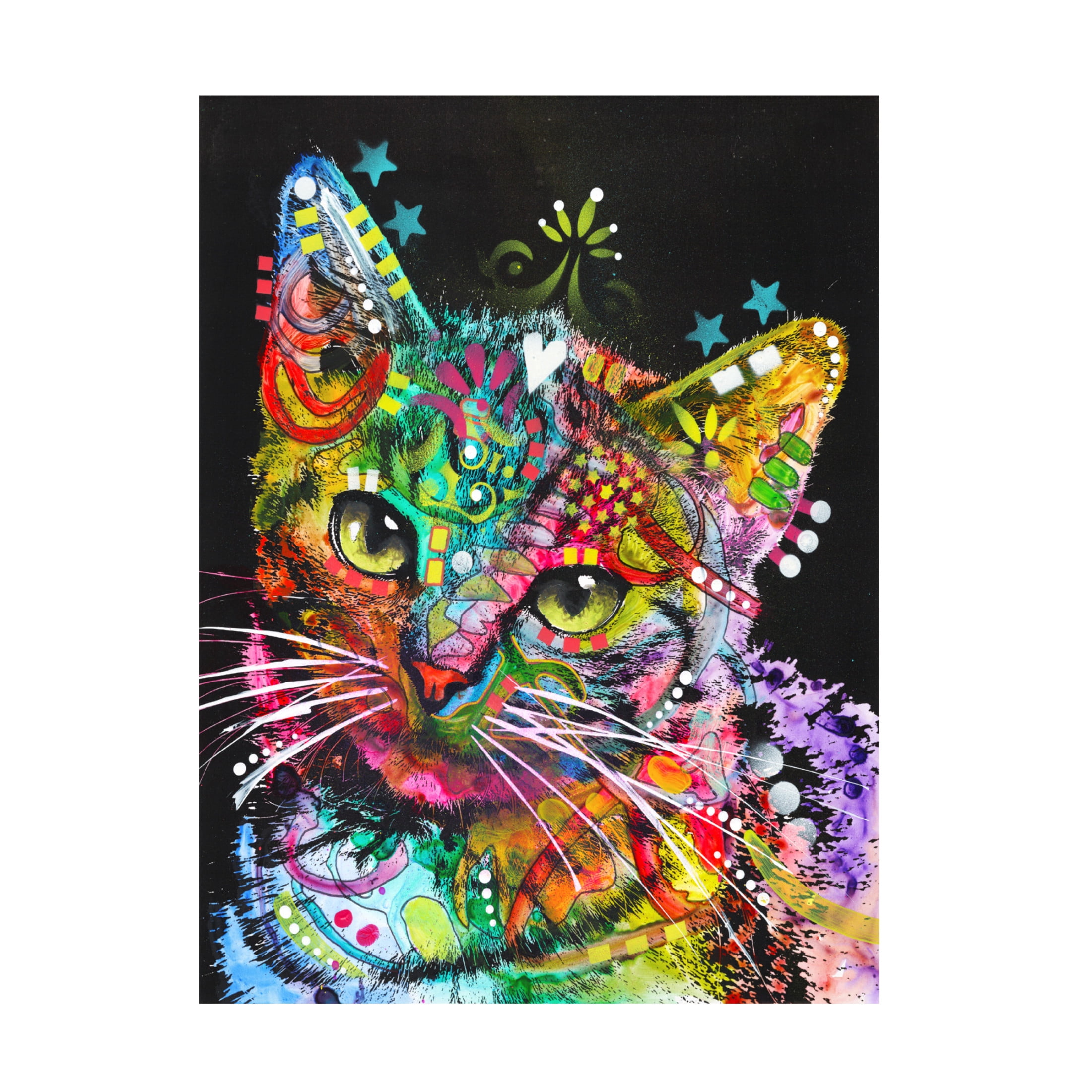 Canvas Wall Art - Dean Russo 'Star Kitten' Wall Art for Living Room, Bedroom, or Office Décor by Trademark Fine Art - 18 x 24 Inches