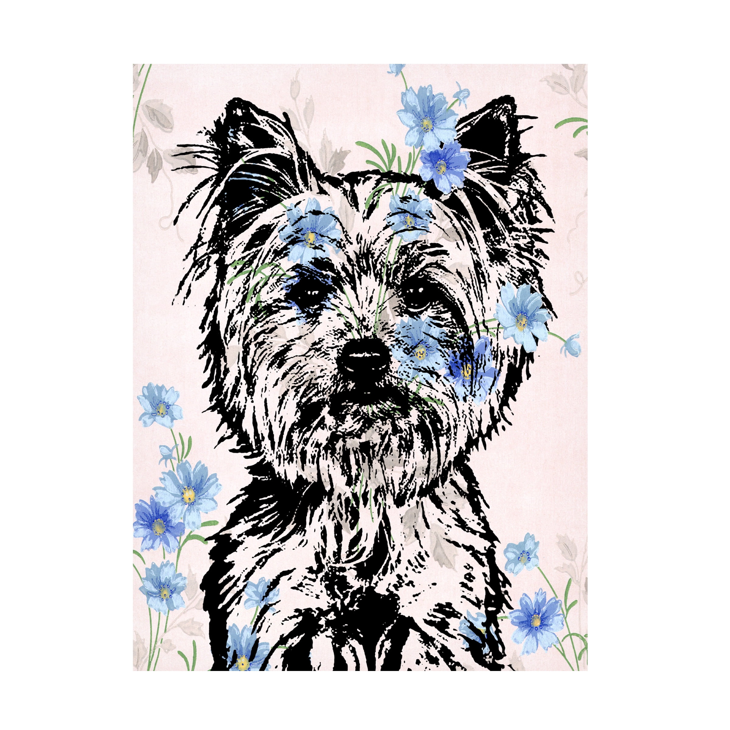 Canvas Wall Art - Dean Russo 'Straight On Yorkie' Wall Art for Living Room, Bedroom, or Office DÃ©cor by Trademark Fine Art - 18 x 24 Inches