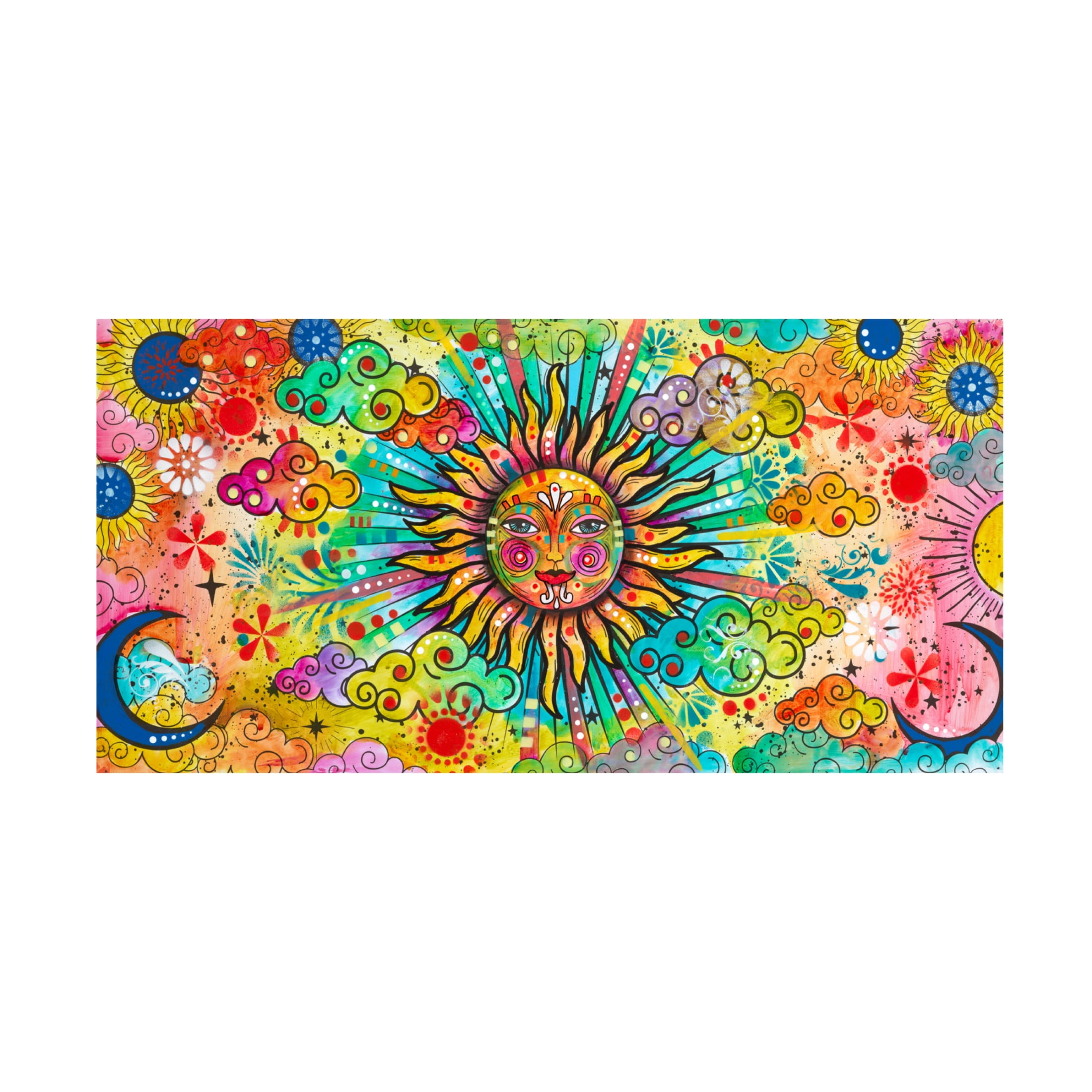 Canvas Wall Art - Dean Russo 'Sun 2' Wall Art for Living Room, Bedroom, or Office Décor by Trademark Fine Art - 19 x 10 Inches