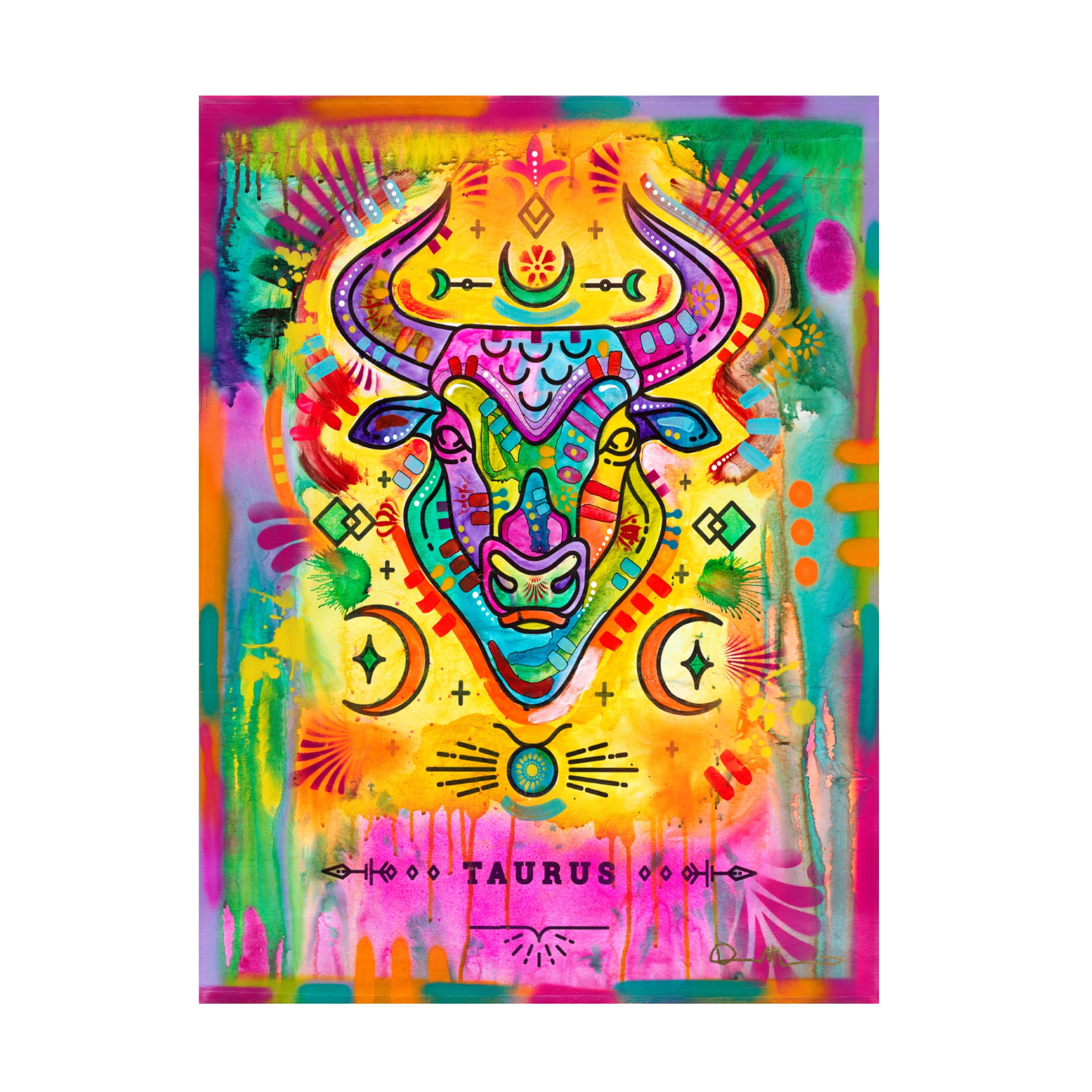 Canvas Wall Art - Dean Russo 'Taurus' Wall Art for Living Room, Bedroom, or Office Décor by Trademark Fine Art - 14 x 19 Inches