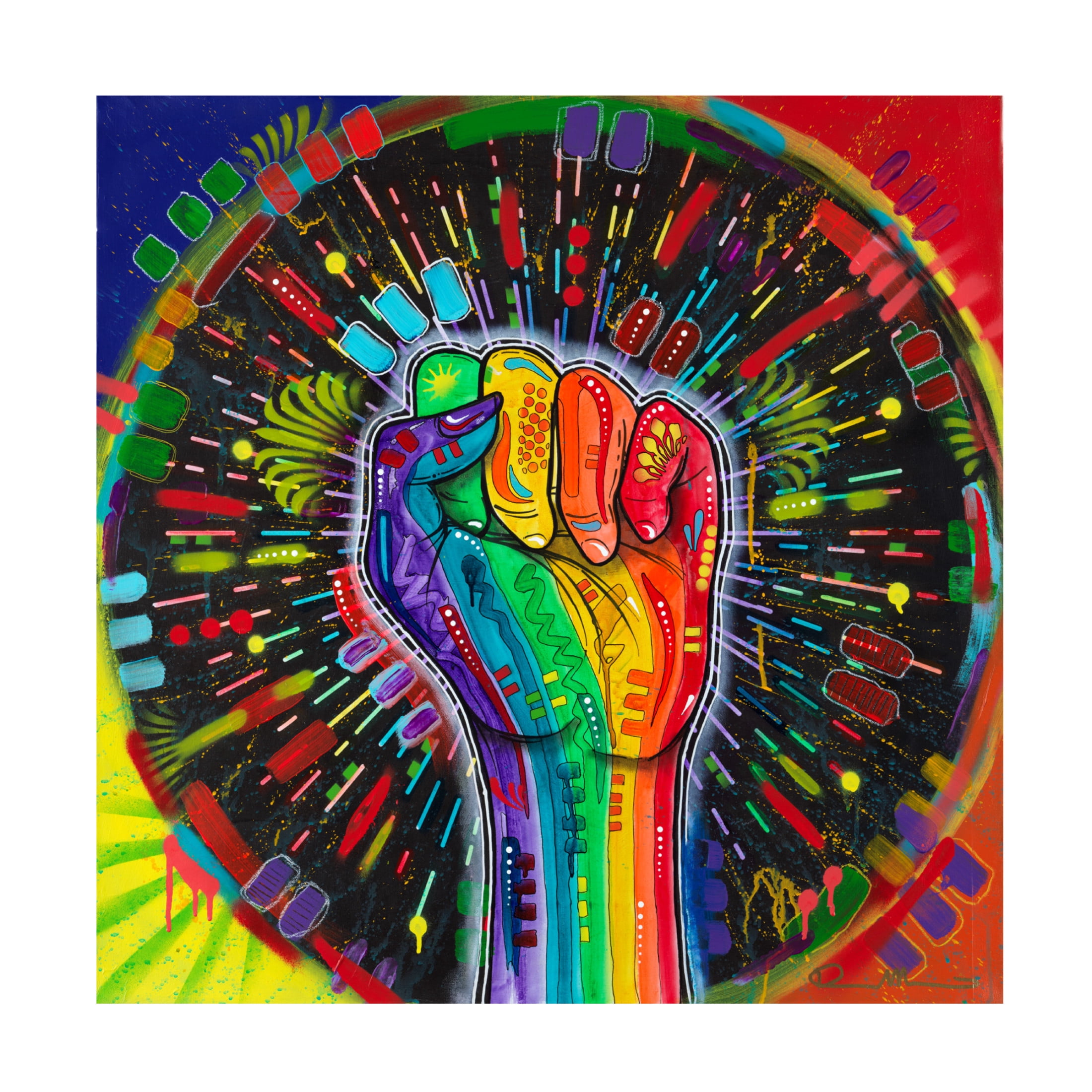 Canvas Wall Art - Dean Russo 'The Power of Unity' Wall Art for Living Room, Bedroom, or Office Décor by Trademark Fine Art - 14 x 14 Inches