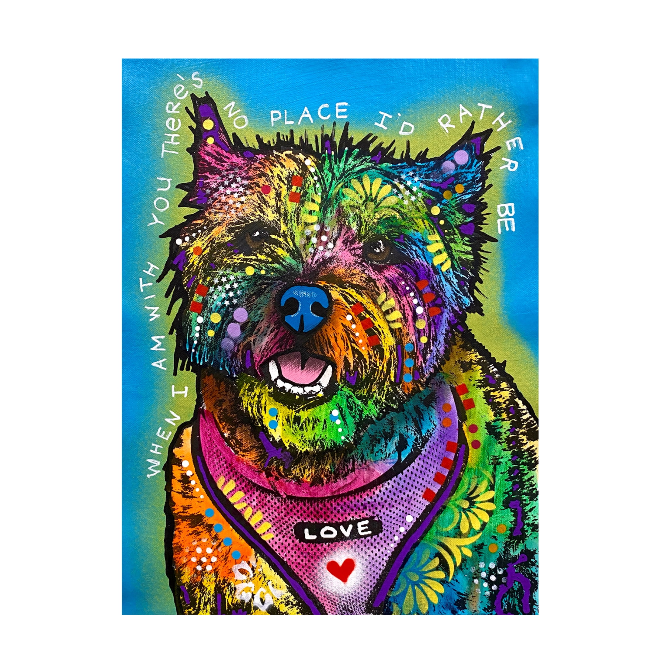 Canvas Wall Art - Dean Russo 'There Is No Place I Would Rather Be' Wall Art for Living Room, Bedroom, or Office Décor by Trademark Fine Art - 14 x 19 Inches
