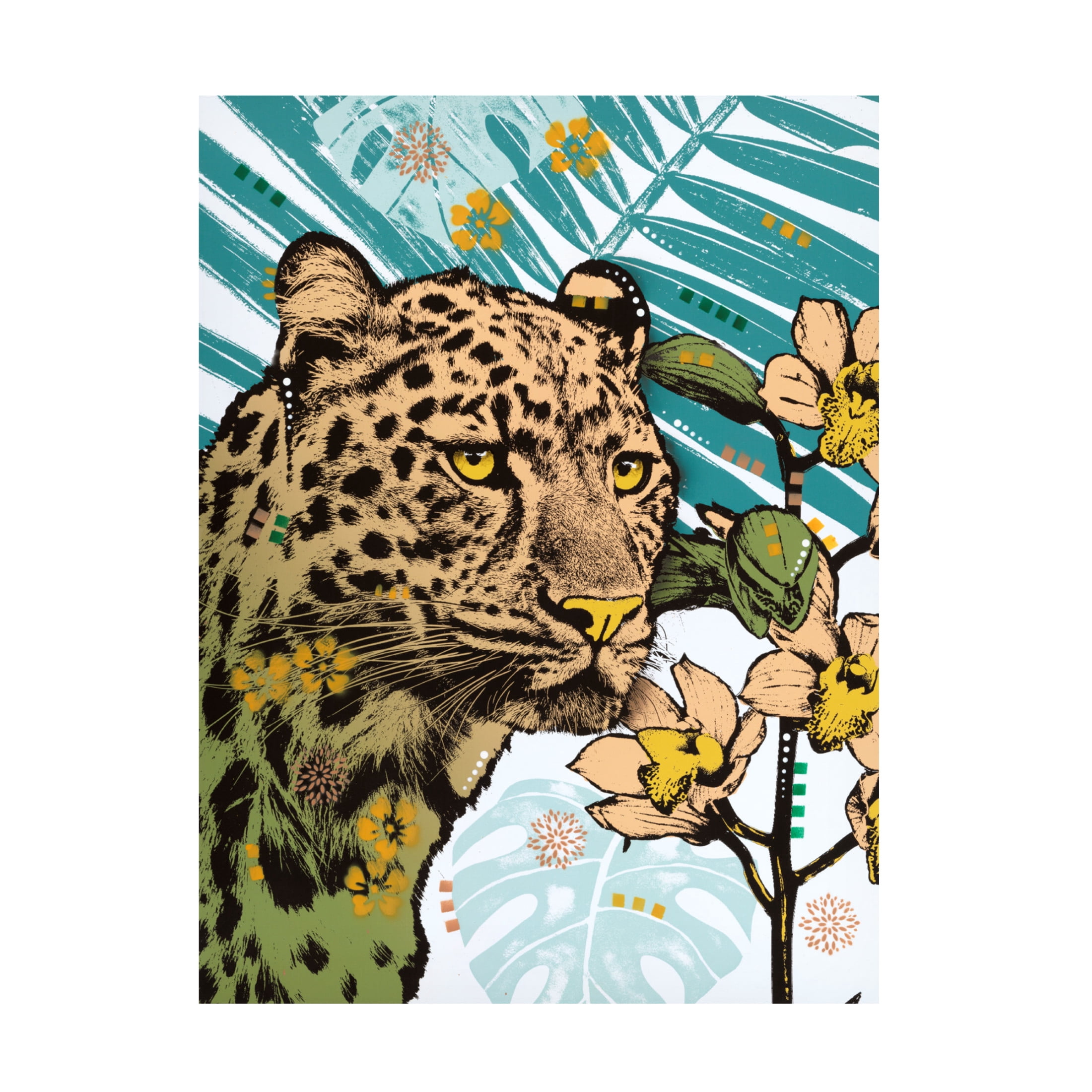 Canvas Wall Art - Dean Russo 'Tropic Friends 1' Wall Art for Living Room, Bedroom, or Office Décor by Trademark Fine Art - 35 x 47 Inches