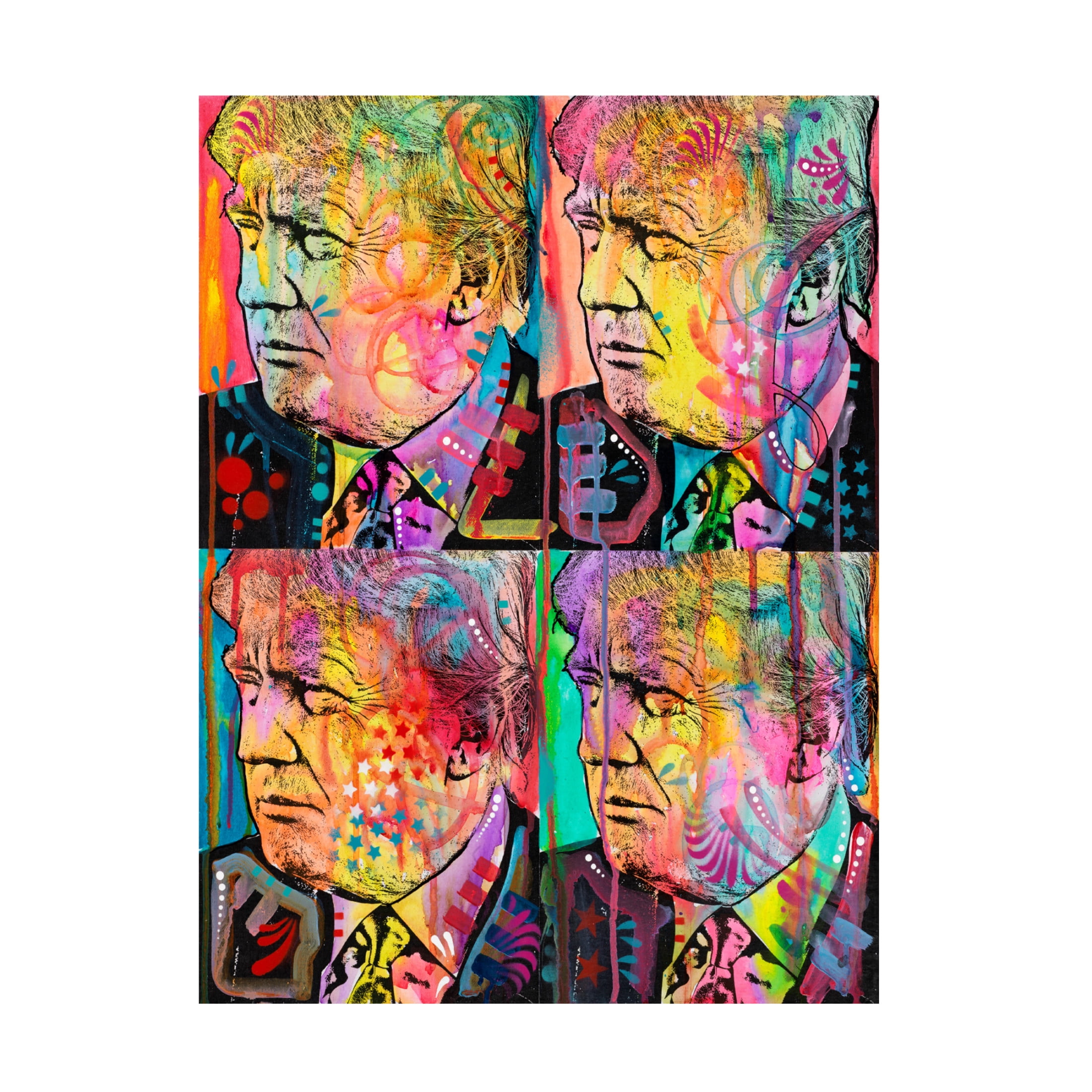 Canvas Wall Art - Dean Russo 'Trump 4 Up' Wall Art for Living Room, Bedroom, or Office Décor by Trademark Fine Art - 24 x 32 Inches