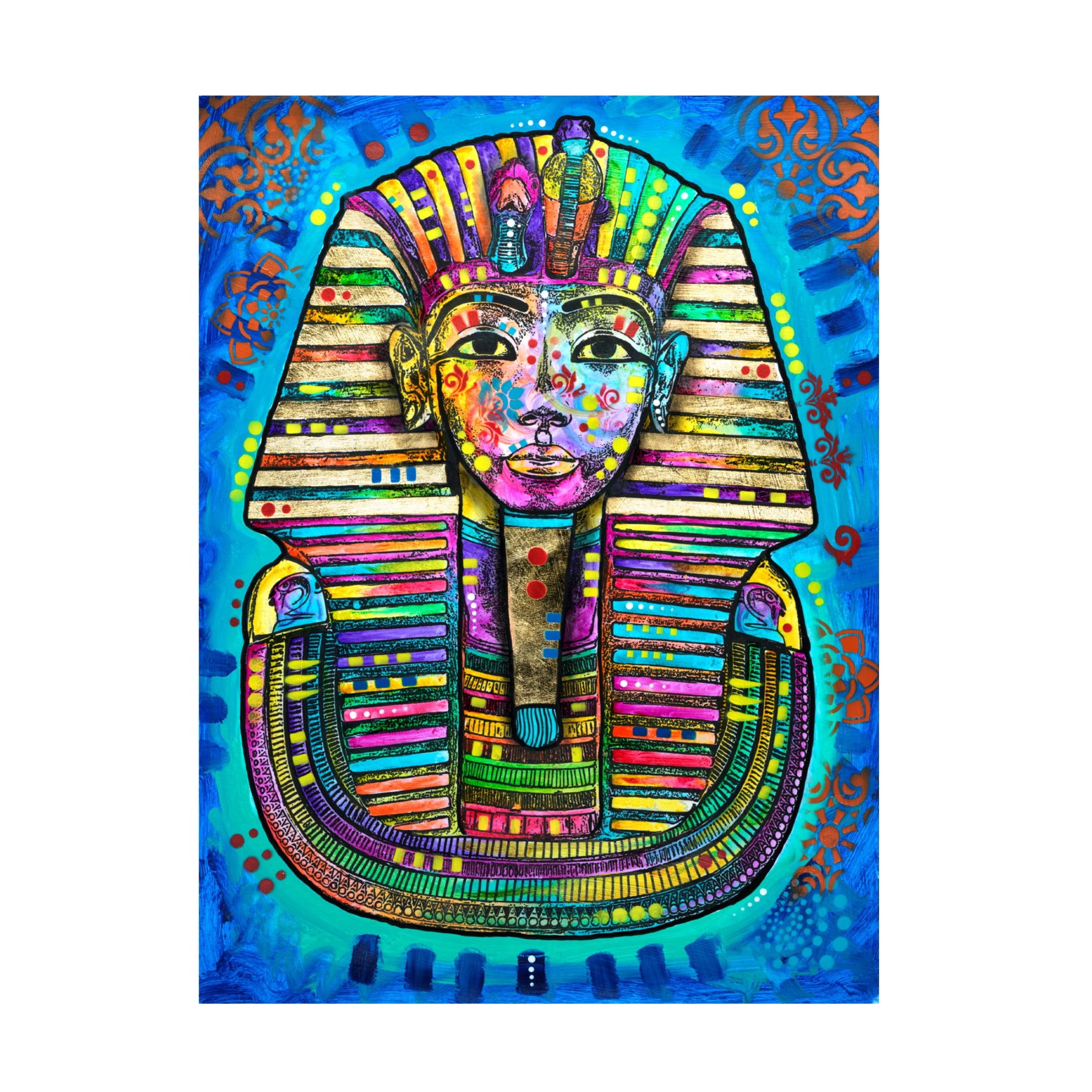 Canvas Wall Art - Dean Russo 'Tutankhamun' Wall Art for Living Room, Bedroom, or Office Décor by Trademark Fine Art - 24 x 32 Inches