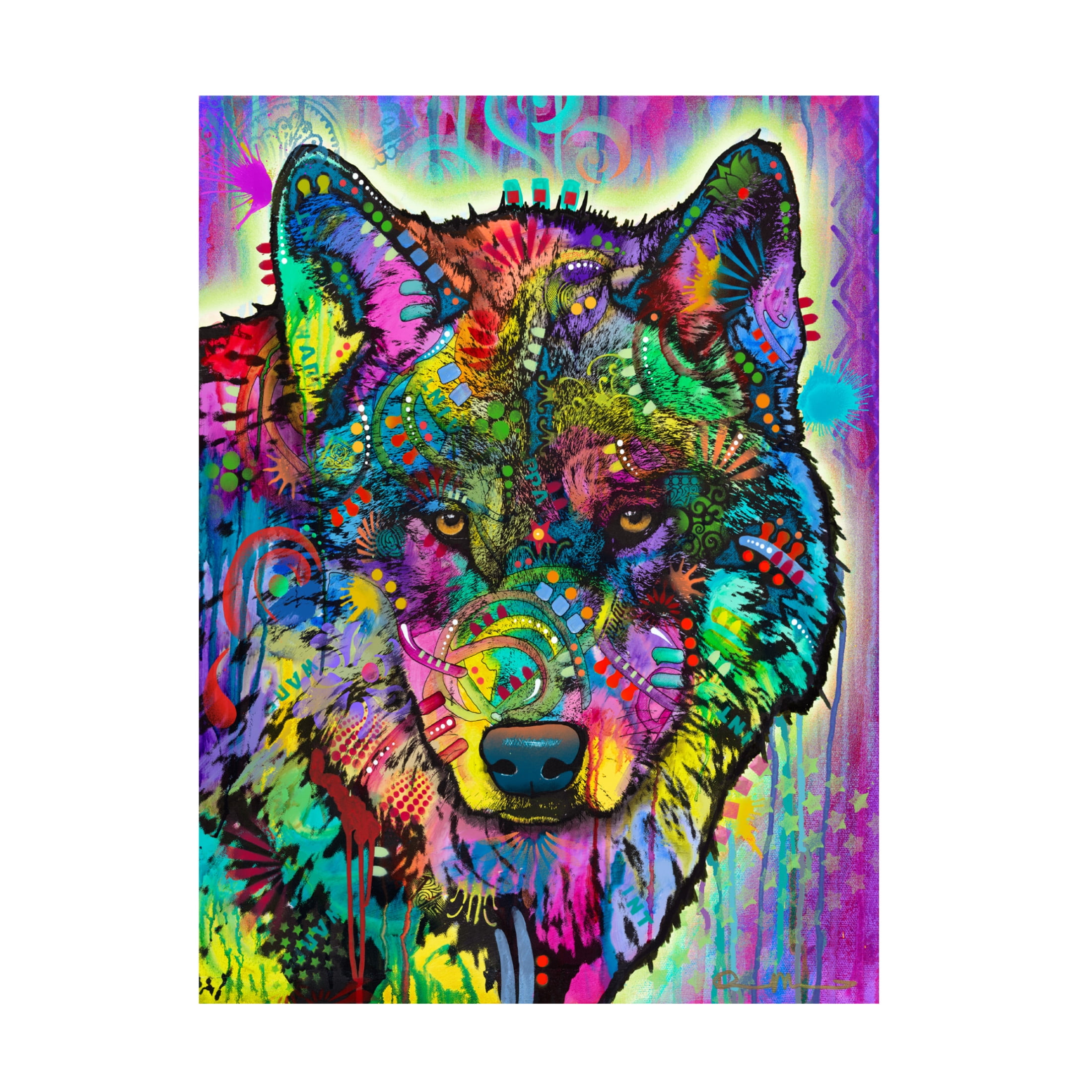 Canvas Wall Art - Dean Russo 'Warf Wolf' Wall Art for Living Room, Bedroom, or Office Décor by Trademark Fine Art - 35 x 47 Inches