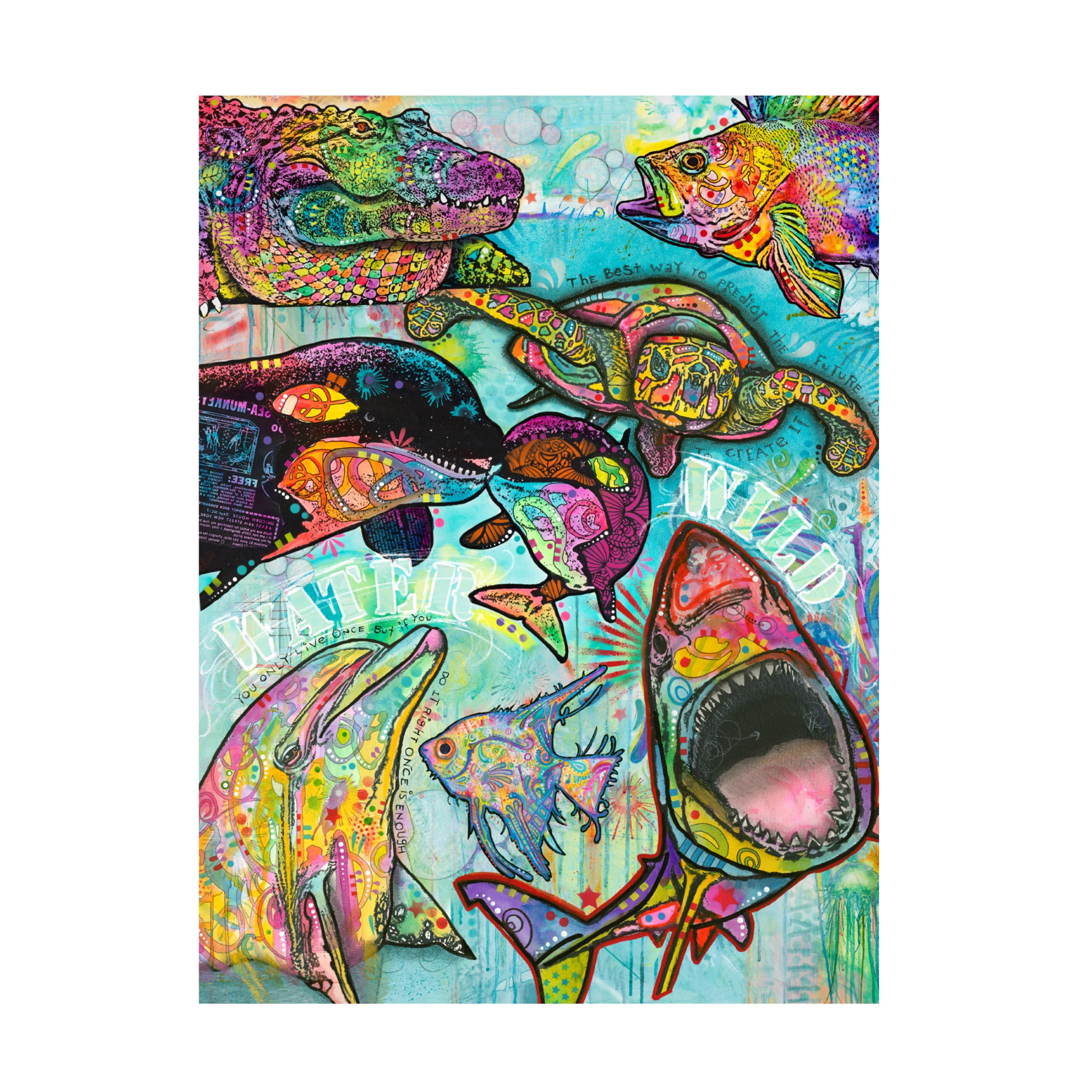 Canvas Wall Art - Dean Russo 'Water Wild' Wall Art for Living Room, Bedroom, or Office Décor by Trademark Fine Art - 24 x 32 Inches