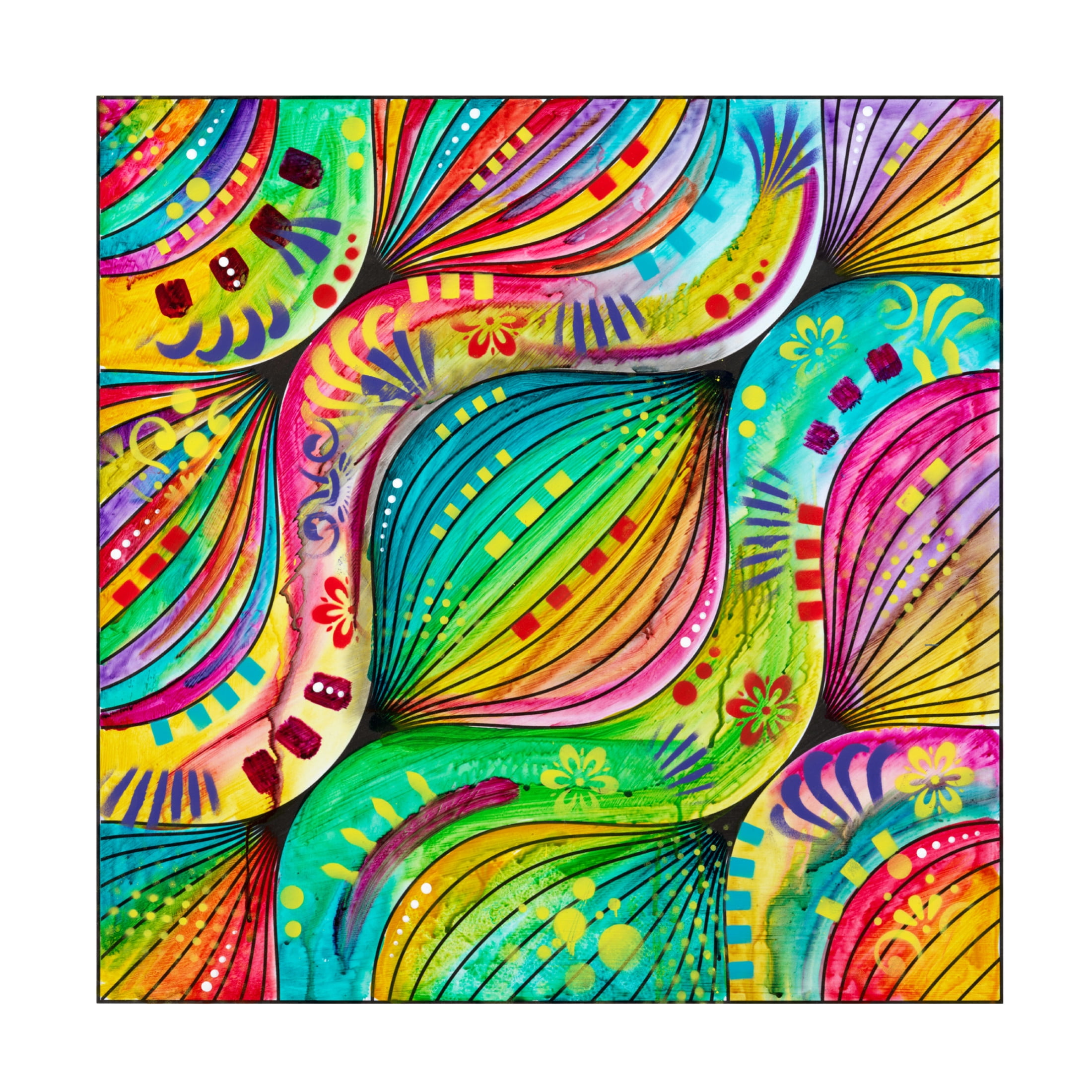 Canvas Wall Art - Dean Russo 'Wavy Pattern' Wall Art for Living Room, Bedroom, or Office Décor by Trademark Fine Art - 24 x 24 Inches