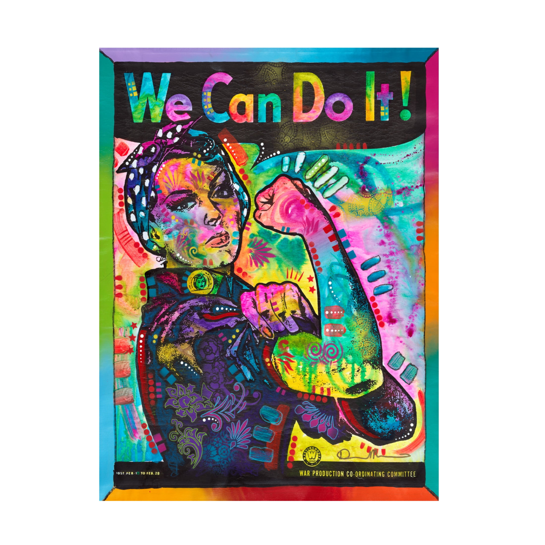 Canvas Wall Art - Dean Russo 'We Can Do It' Wall Art for Living Room, Bedroom, or Office Décor by Trademark Fine Art - 14 x 19 Inches
