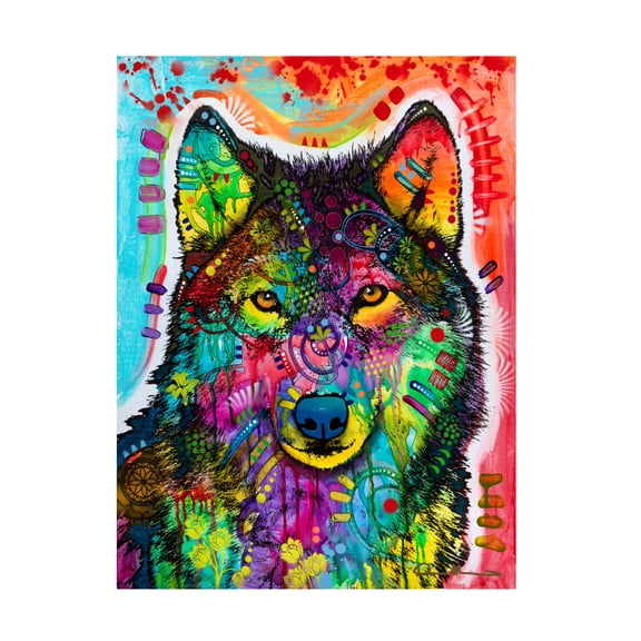 Canvas Wall Art - Dean Russo 'Wolf 3' Wall Art for Living Room, Bedroom, or Office Décor by Trademark Fine Art - 14 x 19 Inches