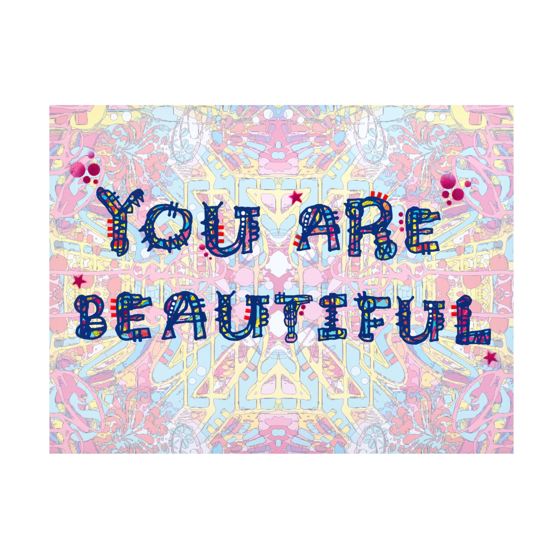 Canvas Wall Art - Dean Russo 'You Are Beautiful' Wall Art for Living Room, Bedroom, or Office Décor by Trademark Fine Art - 24 x 18 Inches