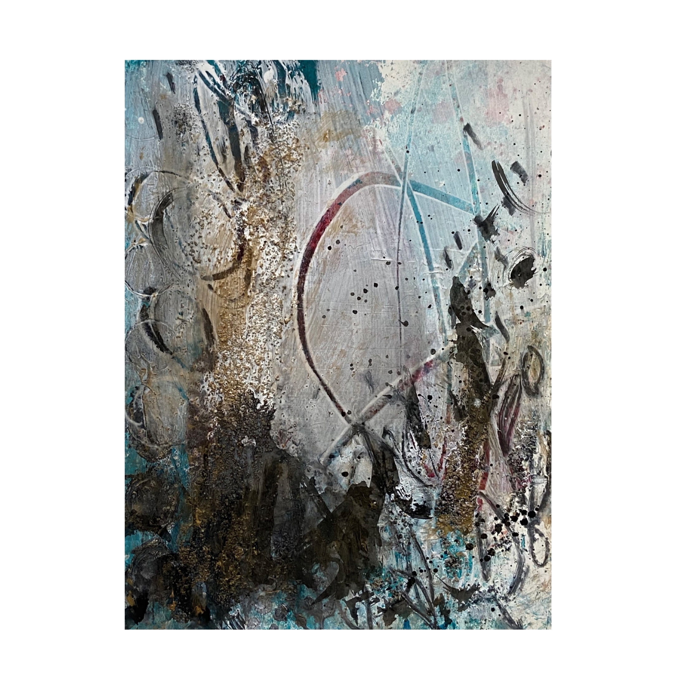Canvas Wall Art - Deb Chaney 'Afx O' Wall Art for Living Room, Bedroom, or Office Décor by Trademark Fine Art - 24 x 32 Inches