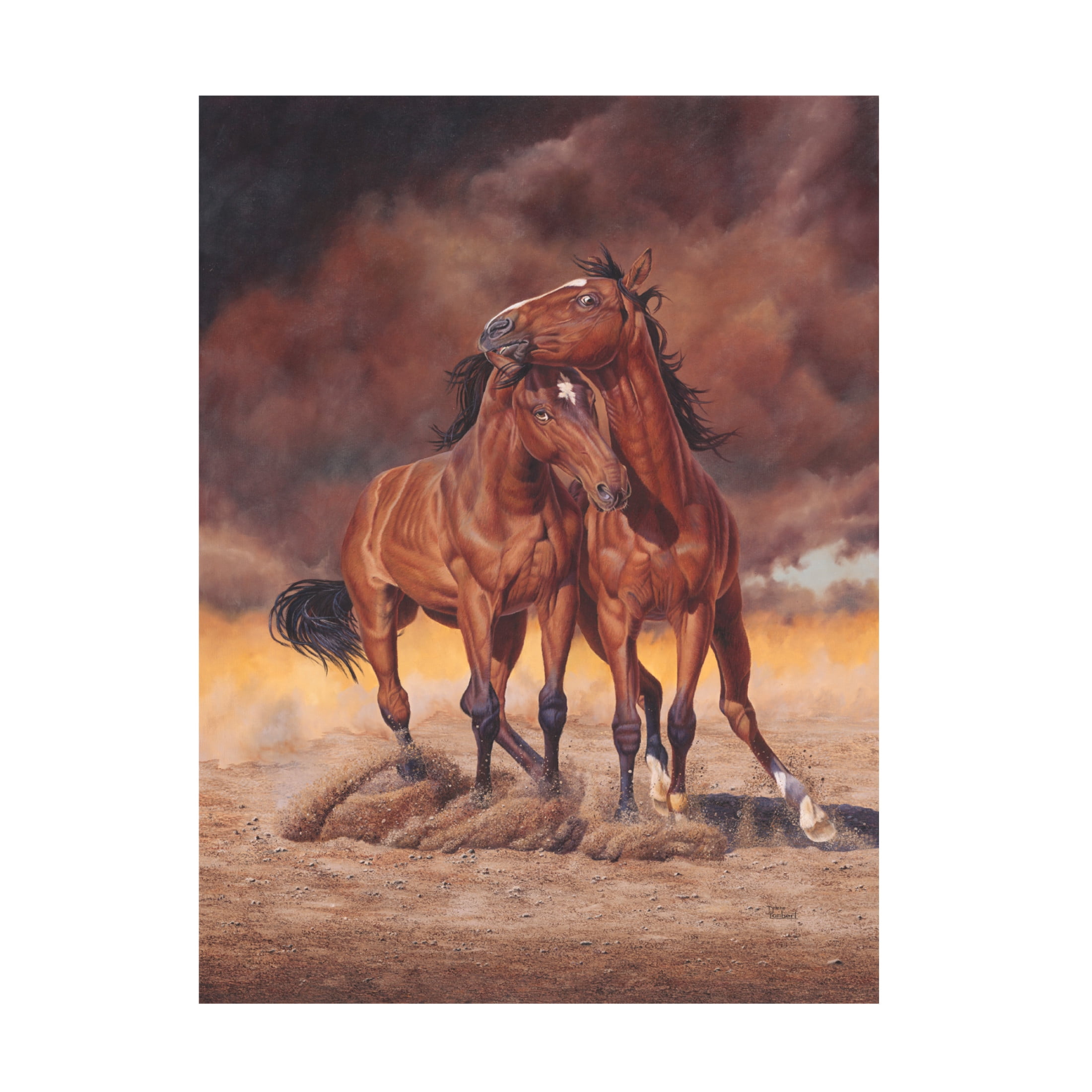 Canvas Wall Art - Delene Lambert 'Dustangs' Wall Art for Living Room, Bedroom, or Office Décor by Trademark Fine Art - 35 x 47 Inches
