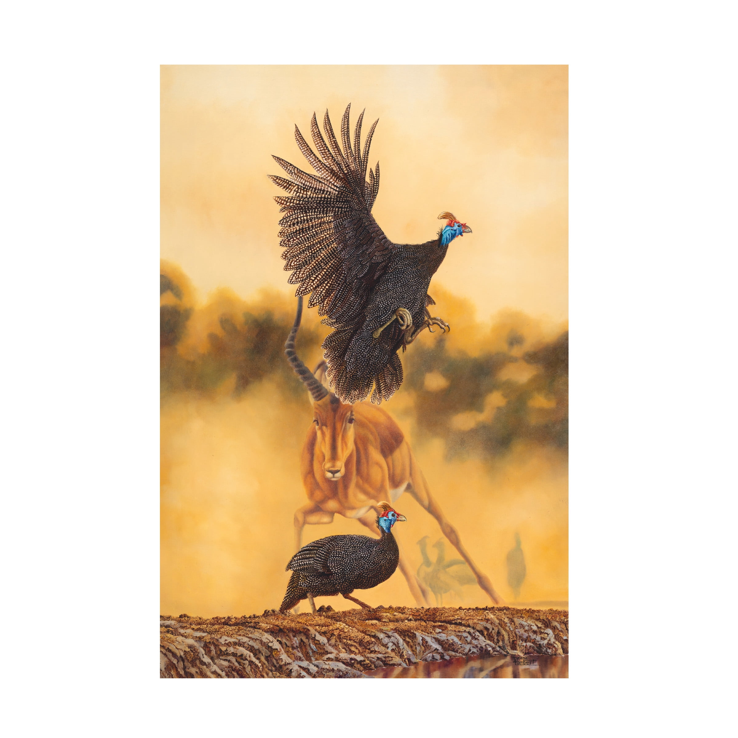 Canvas Wall Art - Delene Lambert 'Fright Flight' Wall Art for Living Room, Bedroom, or Office DÃ©cor by Trademark Fine Art - 22 x 32 Inches