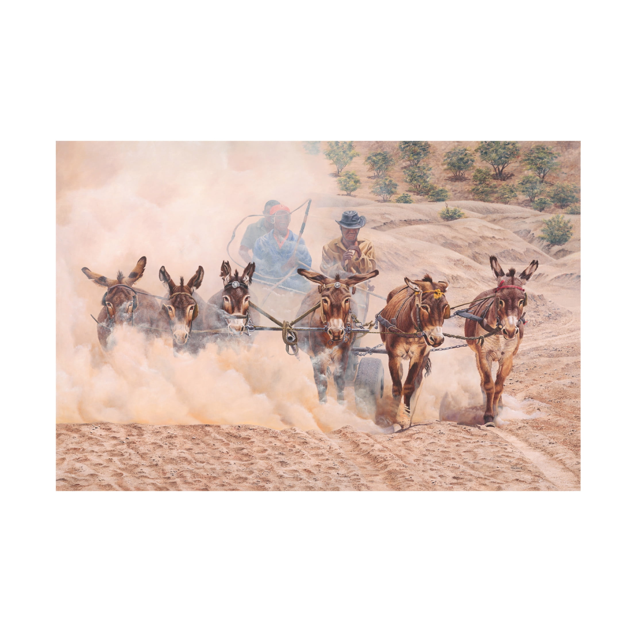 Canvas Wall Art - Delene Lambert 'Kalahari Ferrari' Wall Art for Living Room, Bedroom, or Office Décor by Trademark Fine Art - 32 x 22 Inches