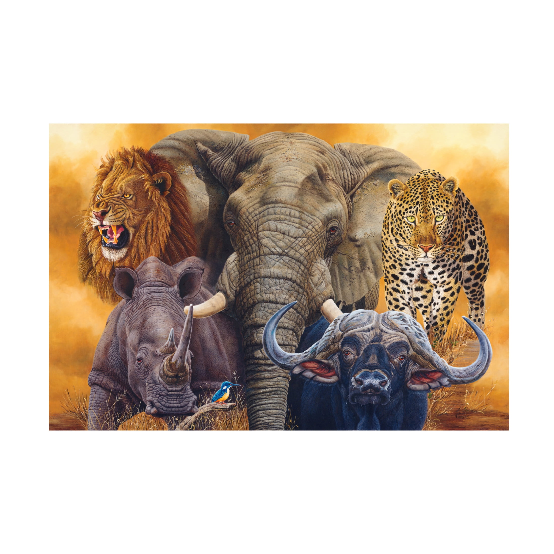 Canvas Wall Art - Delene Lambert 'The Big Five' Wall Art for Living Room, Bedroom, or Office Décor by Trademark Fine Art - 47 x 30 Inches