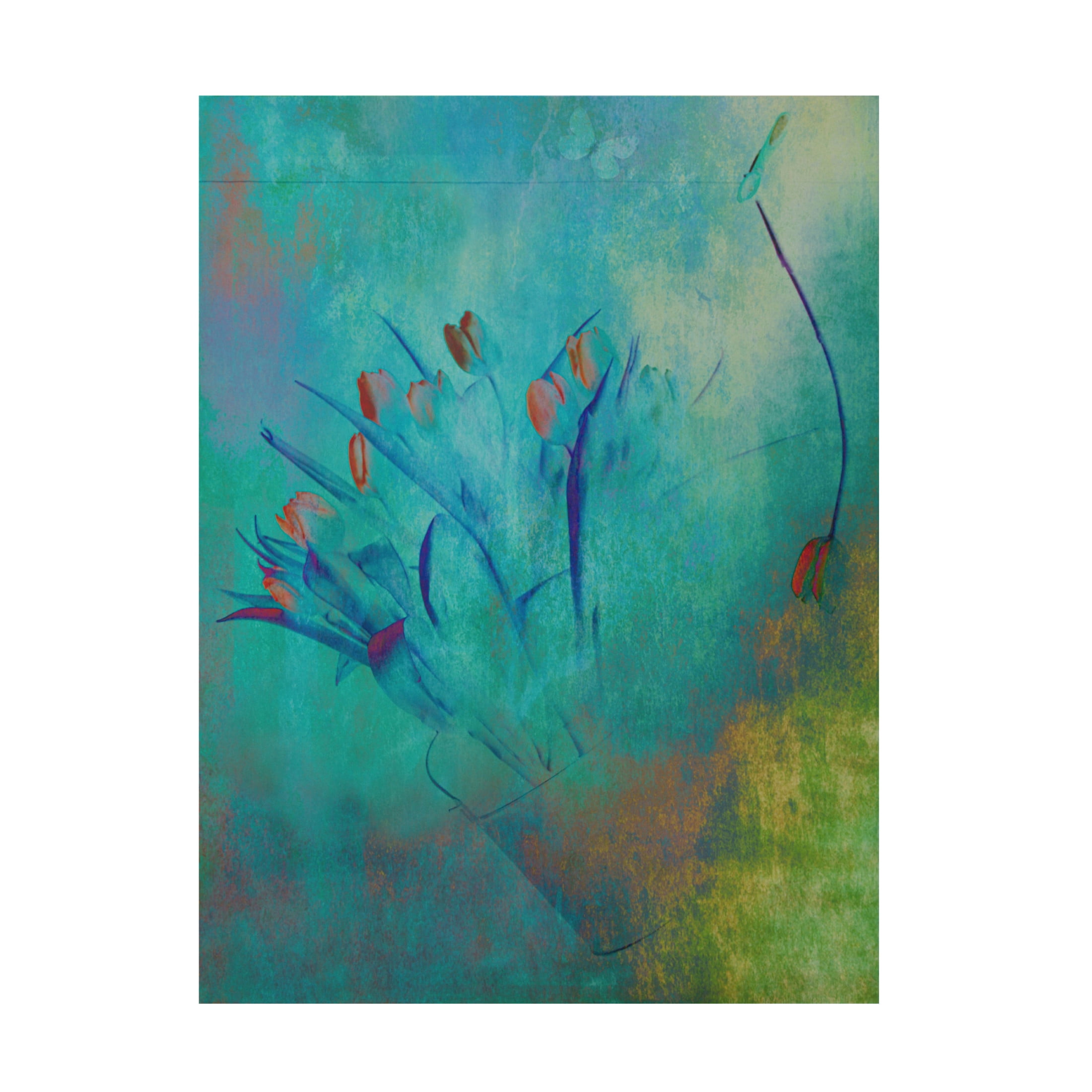 Canvas Wall Art - Delphine Devos 'Tulips 2 ' Wall Art for Living Room, Bedroom, or Office D?cor by Trademark Fine Art - 18 x 24 Inches