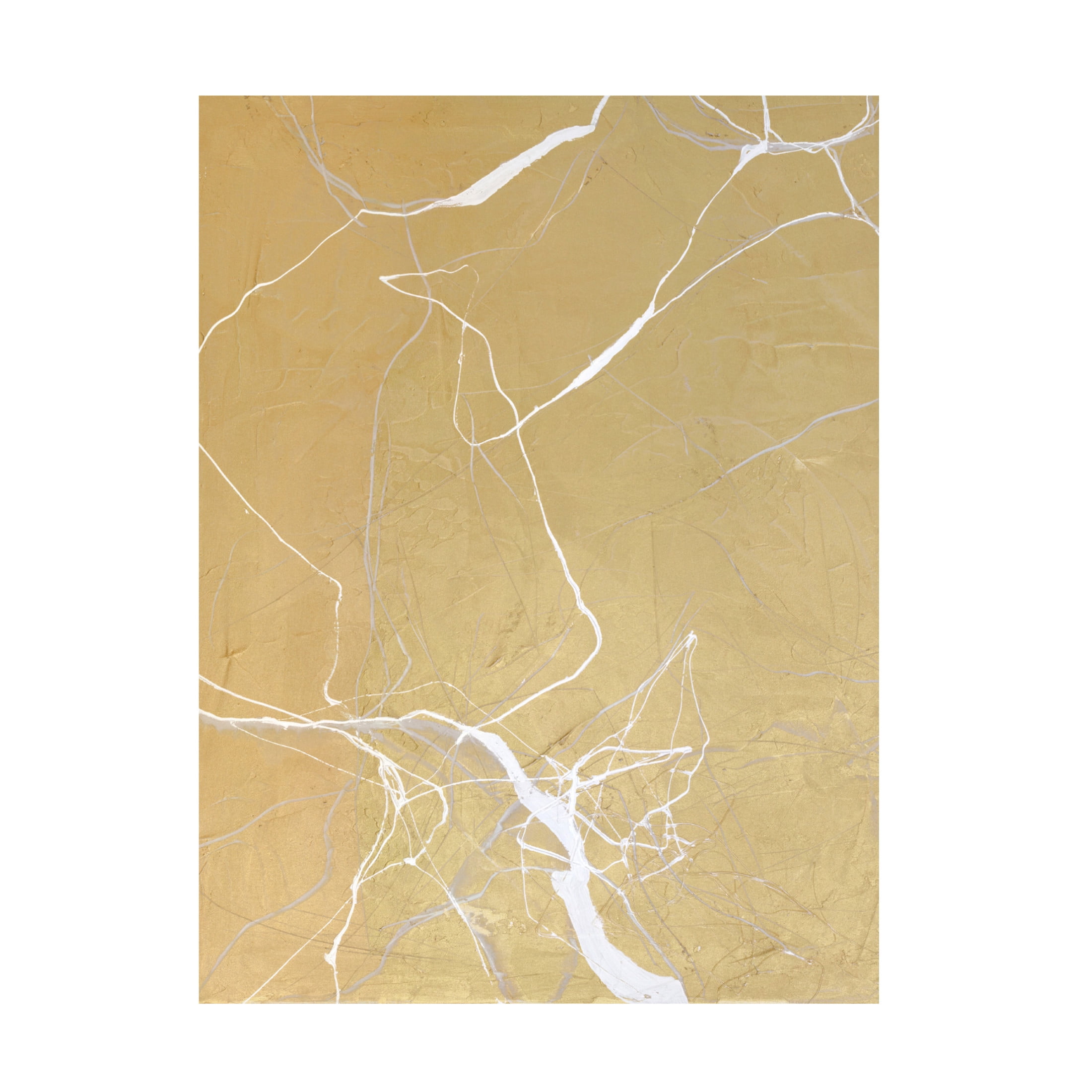 Canvas Wall Art - Design Fabrikken 'Gold Marble' Wall Art for Living Room, Bedroom, or Office Décor by Trademark Fine Art - 24 x 32 Inches