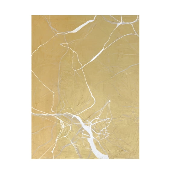 Canvas Wall Art - Design Fabrikken 'Gold Marble' Wall Art for Living Room, Bedroom, or Office Décor by Trademark Fine Art - 24 x 32 Inches