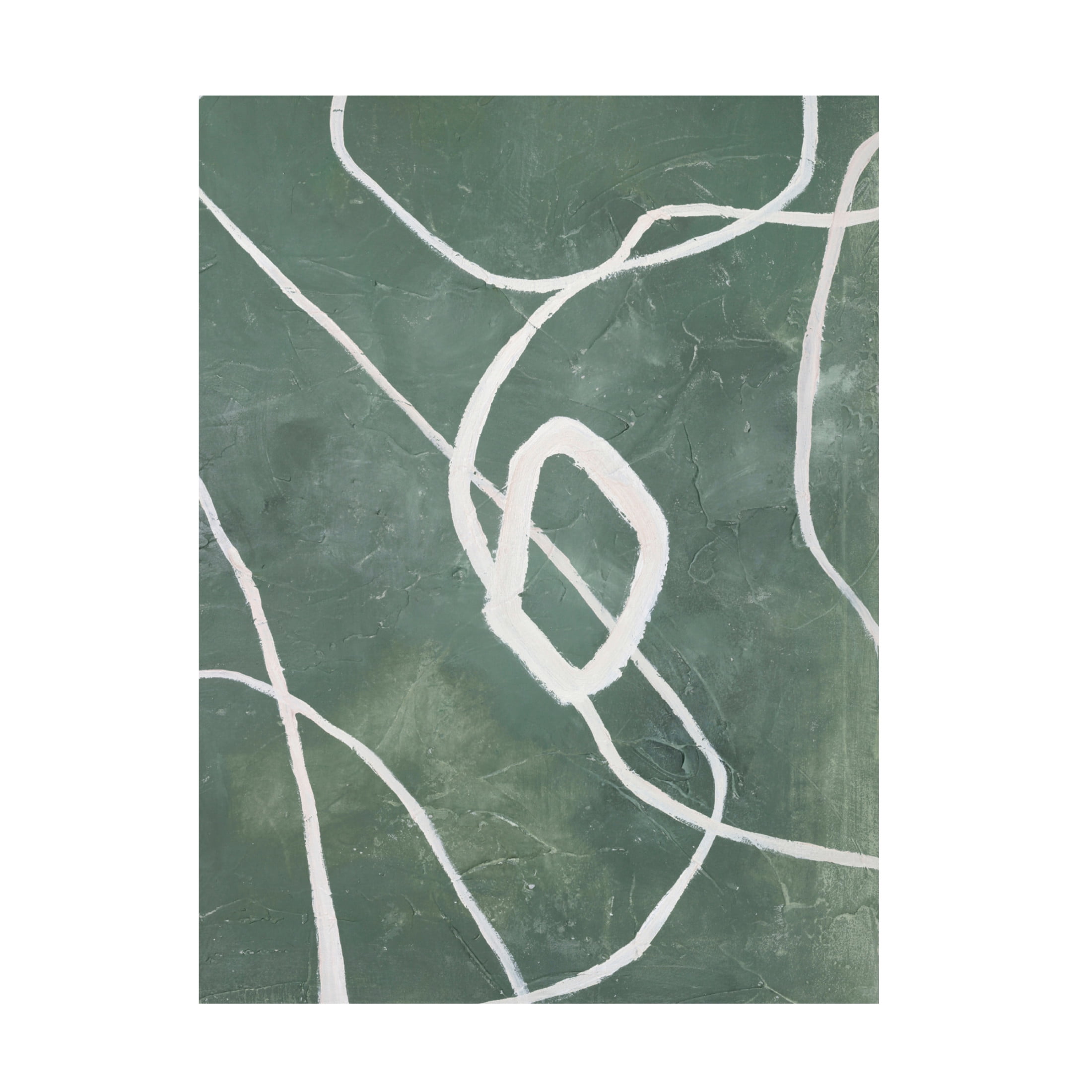 Canvas Wall Art - Design Fabrikken 'Green Grafica' Wall Art for Living Room, Bedroom, or Office Décor by Trademark Fine Art - 14 x 19 Inches