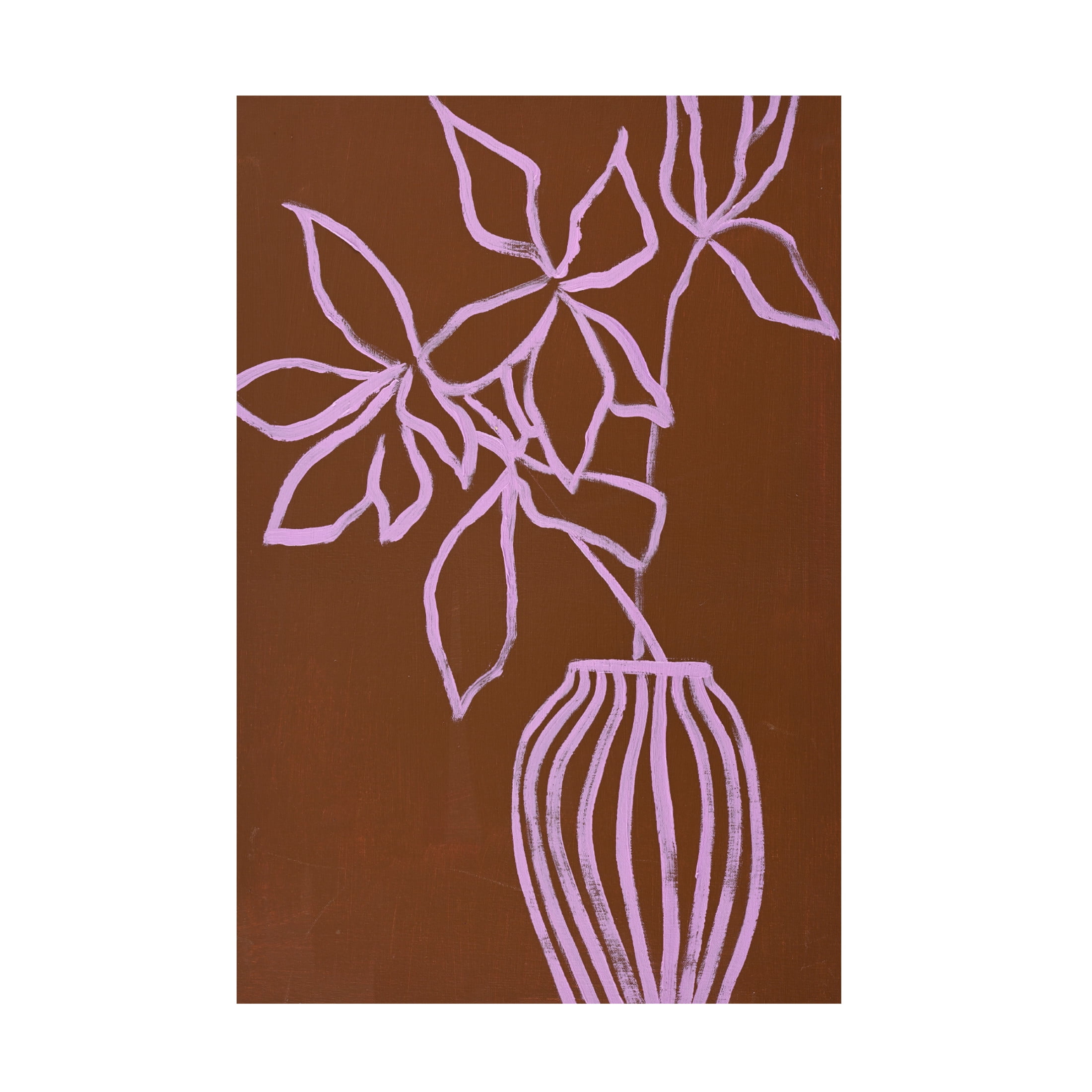 Canvas Wall Art - Design Fabrikken 'Lilac Umber' Wall Art for Living Room, Bedroom, or Office Décor by Trademark Fine Art - 16 x 24 Inches