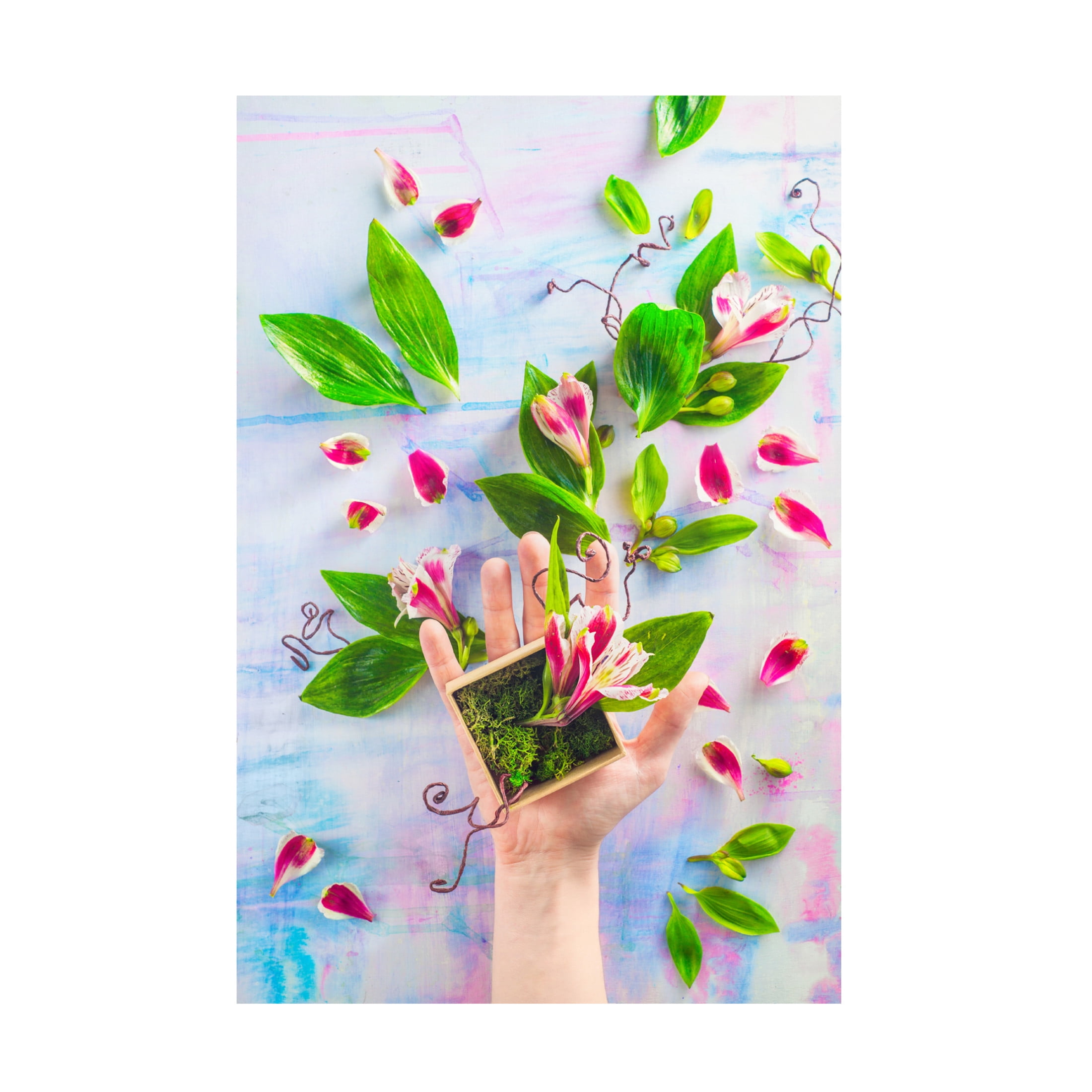 Canvas Wall Art - Dina Belenko 'Hand Full Of Spring' Wall Art for Living Room, Bedroom, or Office Décor by Trademark Fine Art - 16 x 24 Inches