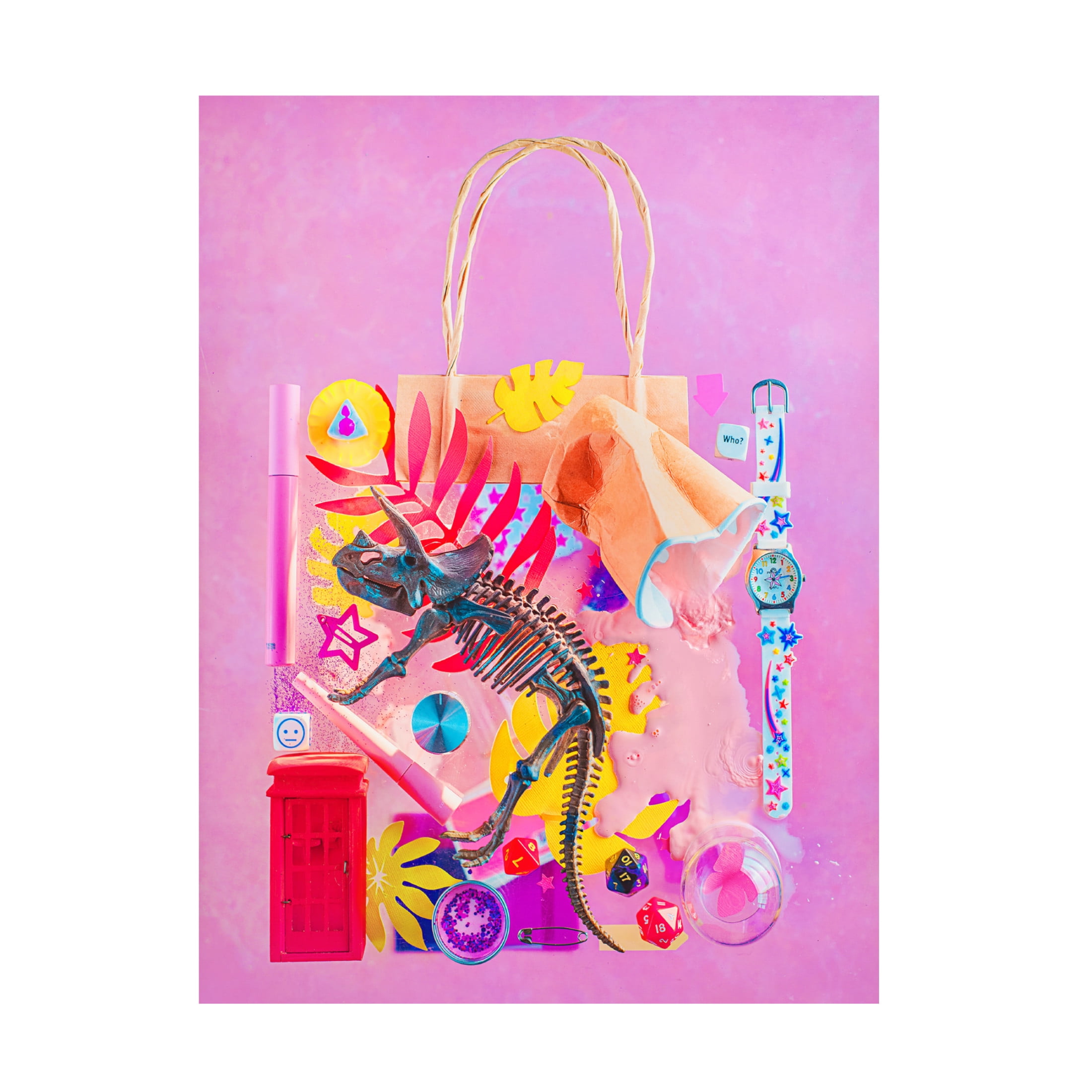 Canvas Wall Art - Dina Belenko 'Time Traveler Bag' Wall Art for Living Room, Bedroom, or Office Décor by Trademark Fine Art - 35 x 47 Inches