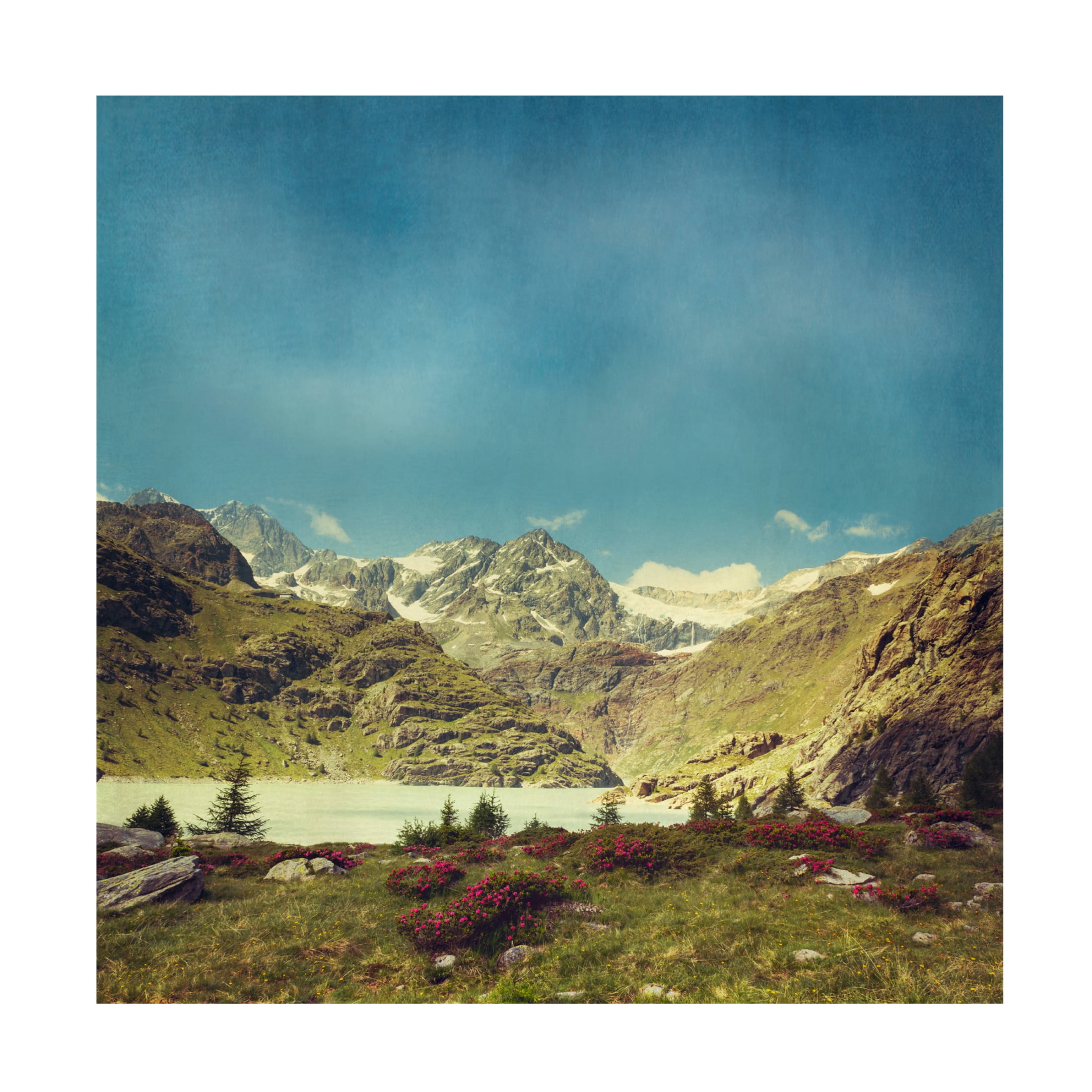Canvas Wall Art - Dirk Wüstenhagen 'Take Me To The Mountains No. 2' Wall Art for Living Room, Bedroom, or Office Décor by Trademark Fine Art - 14 x 14 Inches