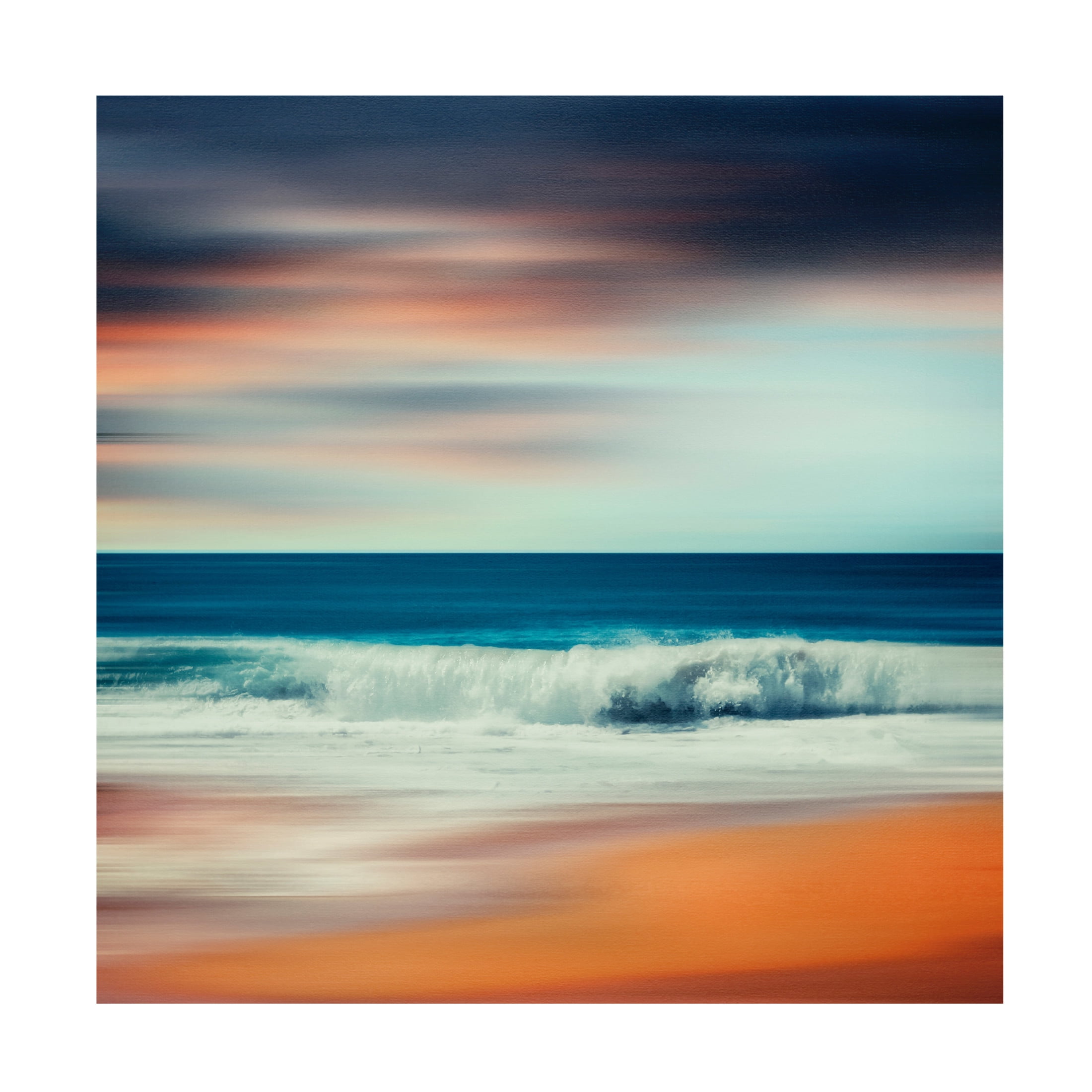 Canvas Wall Art - Dirk Wüstenhagen 'Wave After Wave' Wall Art for Living Room, Bedroom, or Office Décor by Trademark Fine Art - 14 x 14 Inches