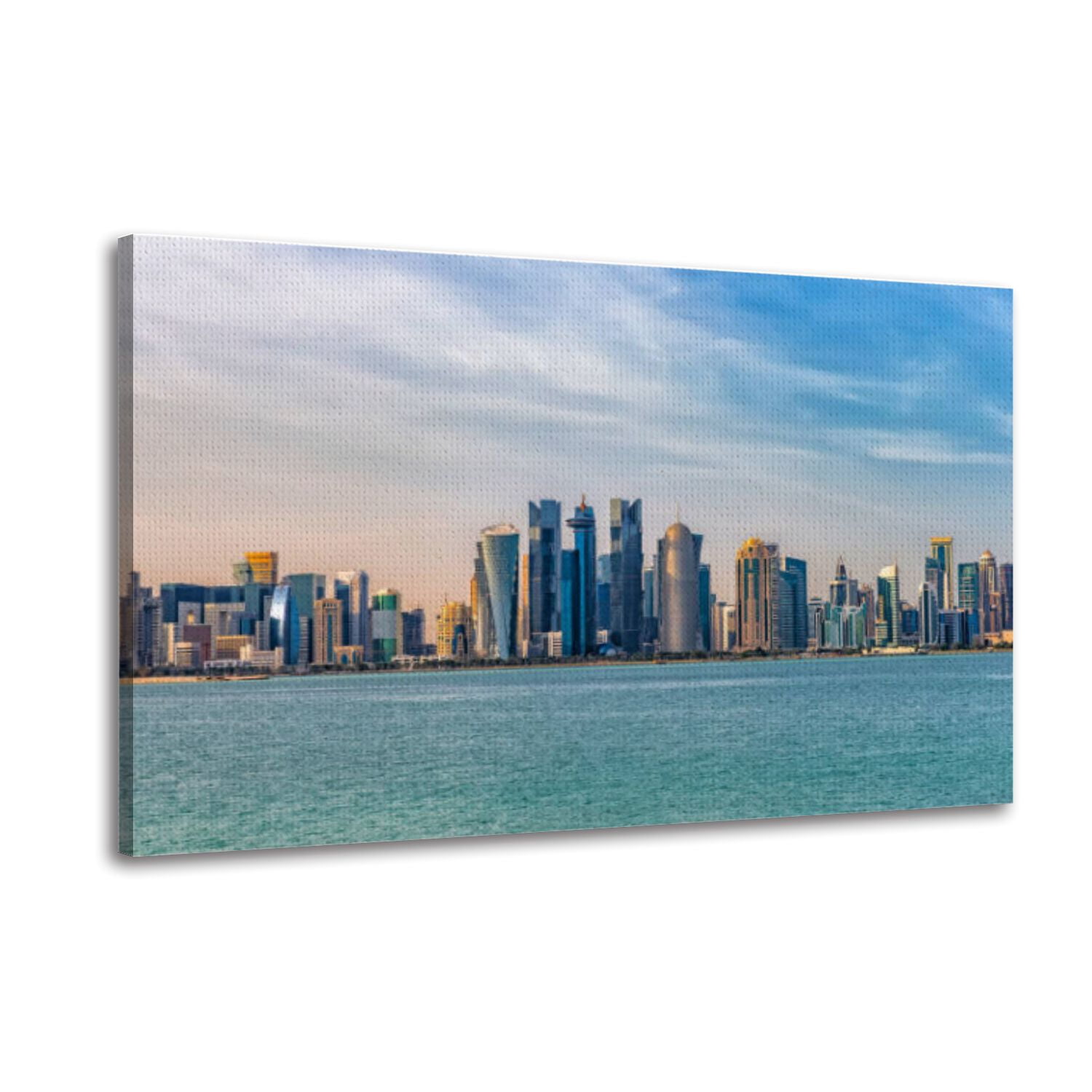Image showcasing Canvas Wall Art Doha city view Wall Decor for Living Room Bathroom ...