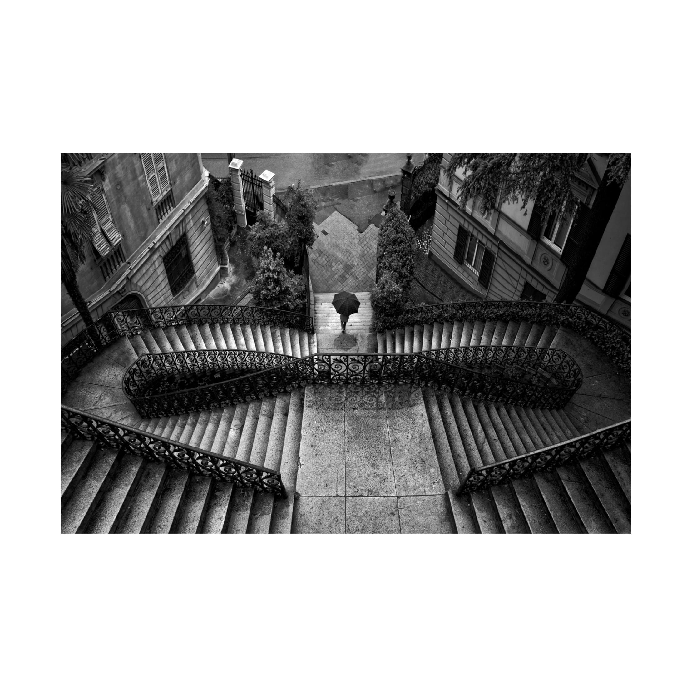 Canvas Wall Art - Domenico Montemagno 'Scalinata Poli' Wall Art for Living Room, Bedroom, or Office Décor by Trademark Fine Art - 19 x 12 Inches
