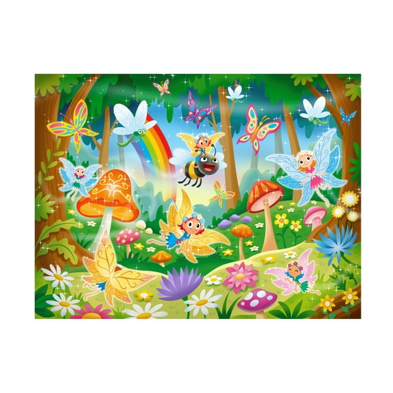 Canvas Wall Art - DoodleScapes 'Fairy Forest Fantasy' Wall Art for Living Room, Bedroom, or Office Décor by Trademark Fine Art - 47 x 35 Inches