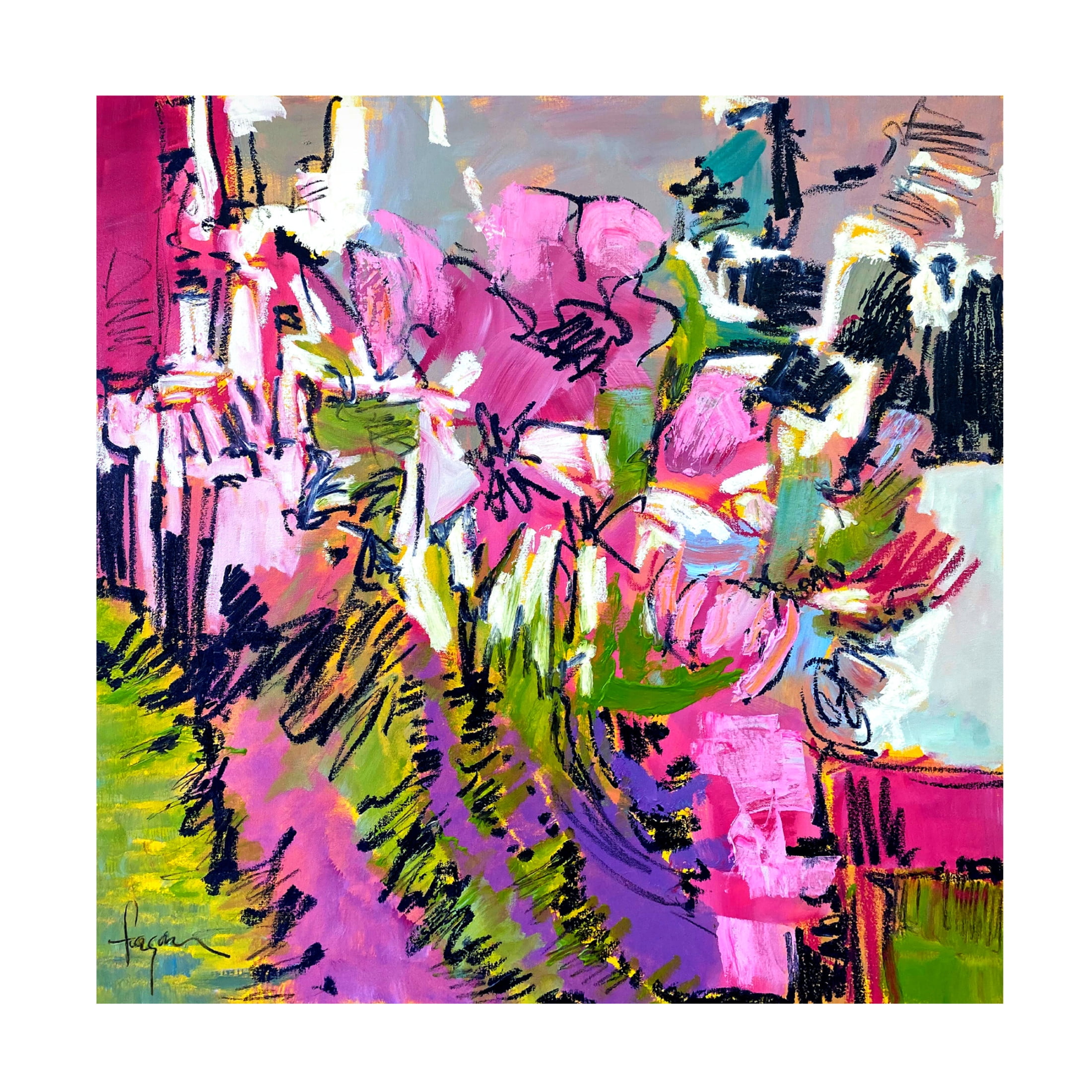 Canvas Wall Art - Dorothy Fagan 'A And To Everything There Is A Season Bloom I' Wall Art for Living Room, Bedroom, or Office Décor by Trademark Fine Art - 35 x 35 Inches