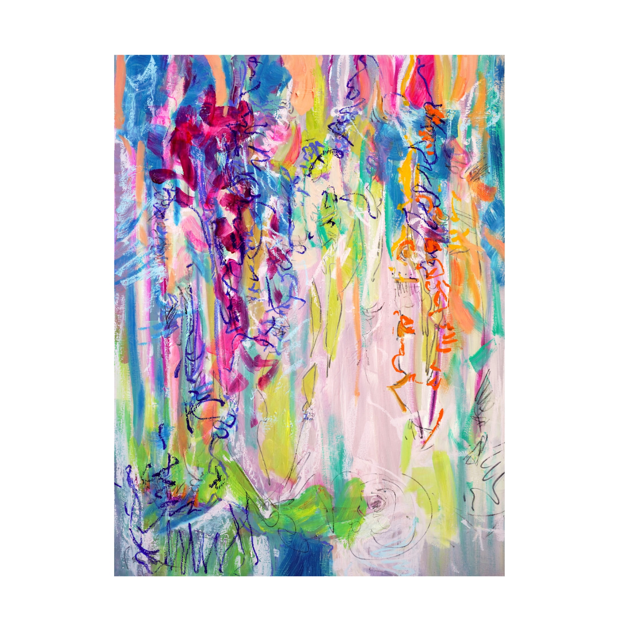 Canvas Wall Art - Dorothy Fagan ' Abide' Wall Art for Living Room, Bedroom, or Office D?cor by Trademark Fine Art - 35 x 47 Inches