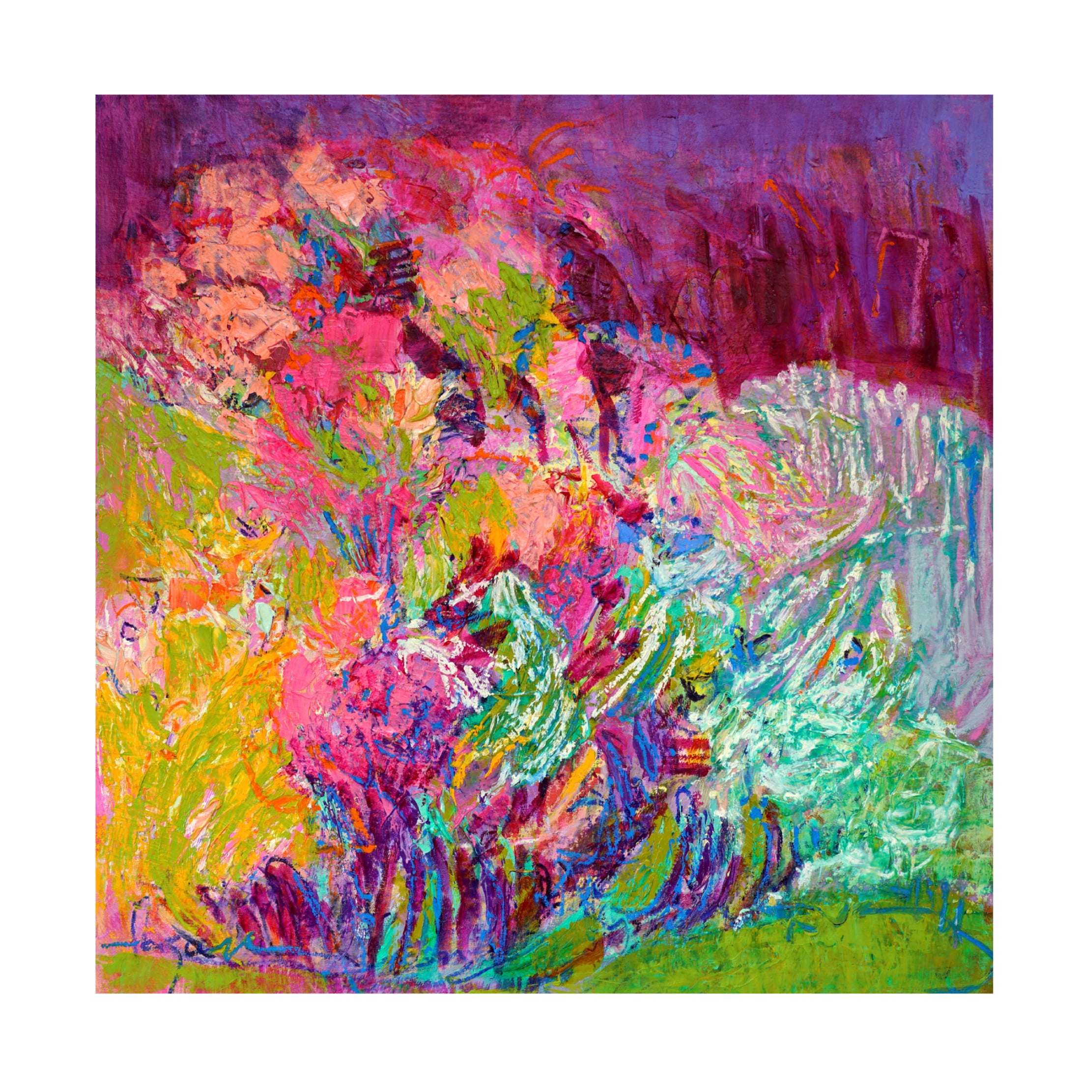 Canvas Wall Art - Dorothy Fagan 'Amonggreenpastures' Wall Art for Living Room, Bedroom, or Office Décor by Trademark Fine Art - 24 x 24 Inches