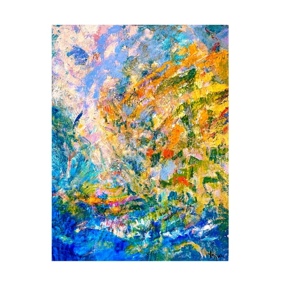 Canvas Wall Art - Dorothy Fagan 'Awalking In The Meadow' Wall Art for Living Room, Bedroom, or Office D?cor by Trademark Fine Art - 14 x 19 Inches