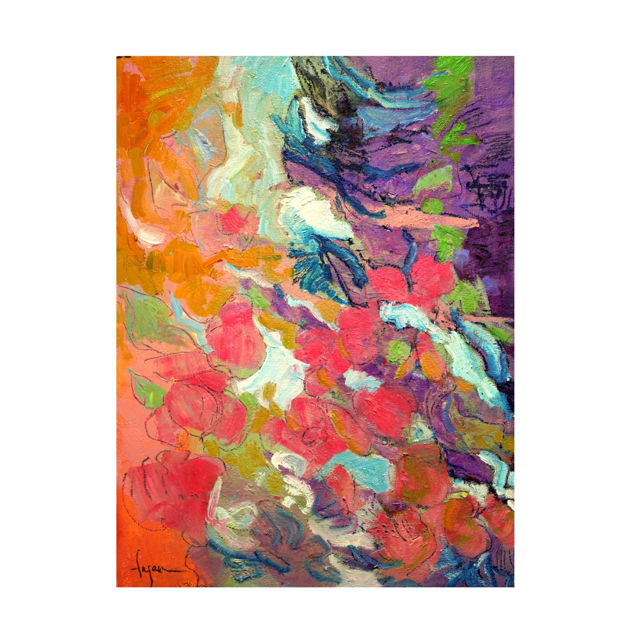 Canvas Wall Art - Dorothy Fagan ' Descendinggracesii' Wall Art for Living Room, Bedroom, or Office D?cor by Trademark Fine Art - 18 x 24 Inches