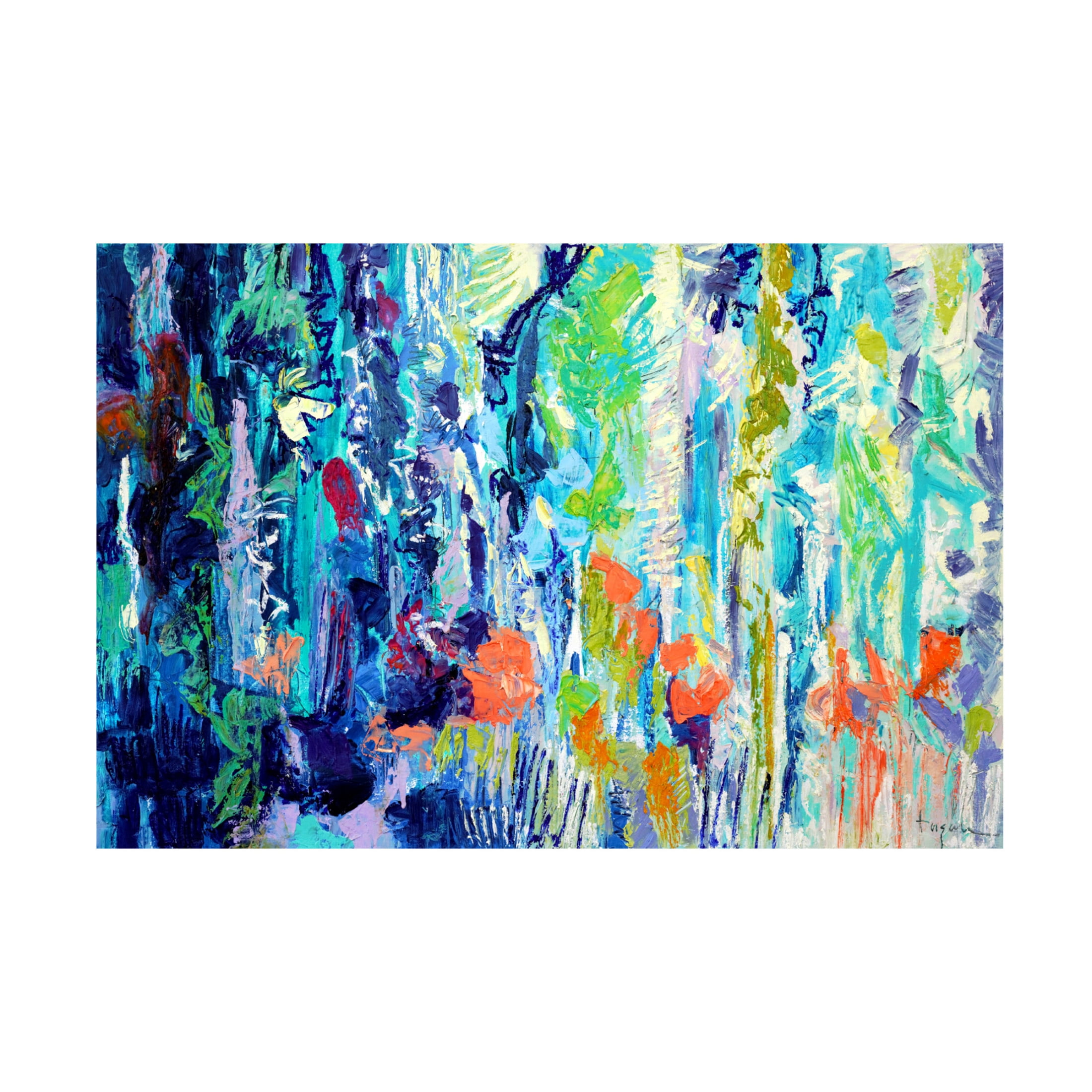 Canvas Wall Art - Dorothy Fagan ' Downpourbutterflies' Wall Art for Living Room, Bedroom, or Office Décor by Trademark Fine Art - 24 x 16 Inches