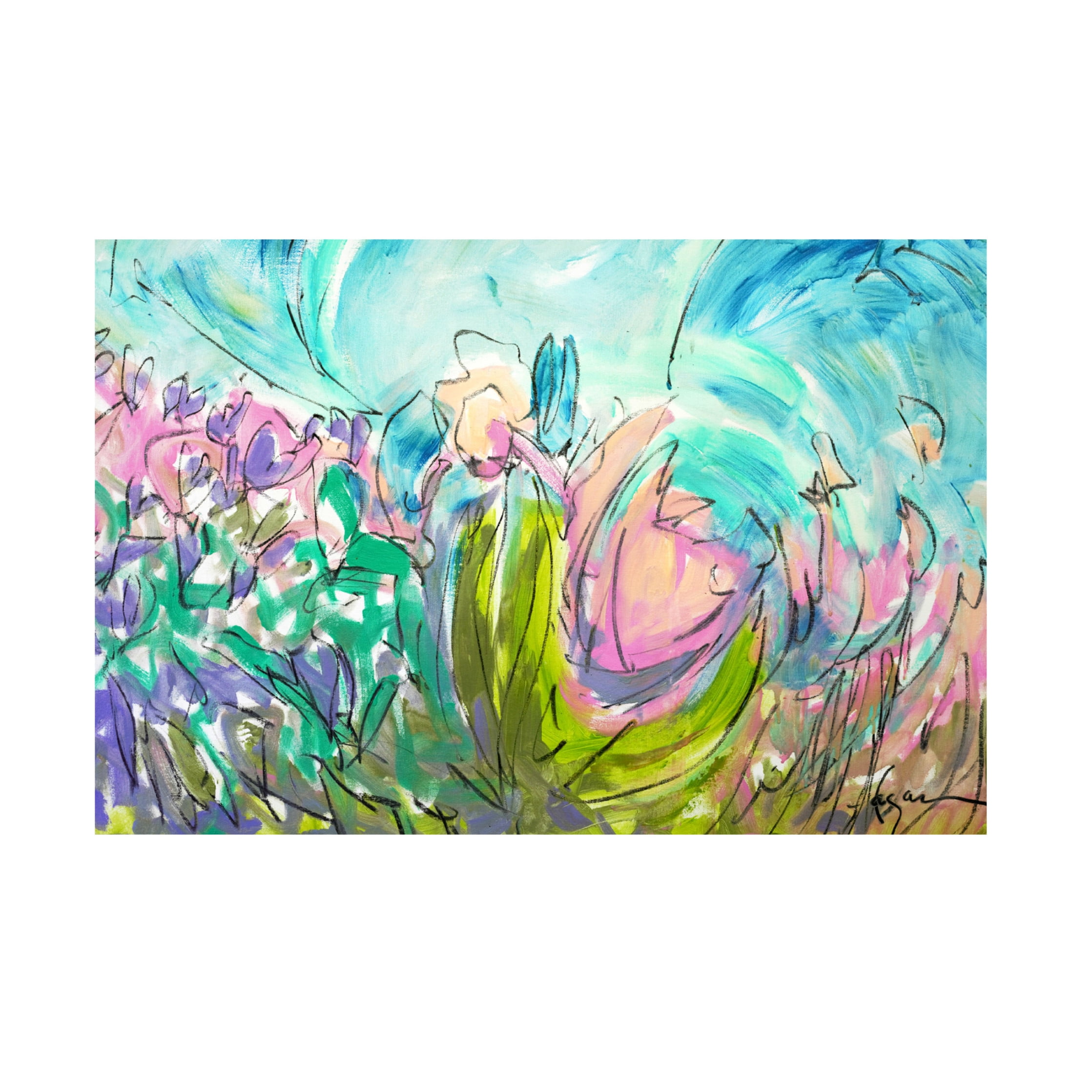 Canvas Wall Art - Dorothy Fagan ' Heartdance' Wall Art for Living Room, Bedroom, or Office Décor by Trademark Fine Art - 24 x 16 Inches