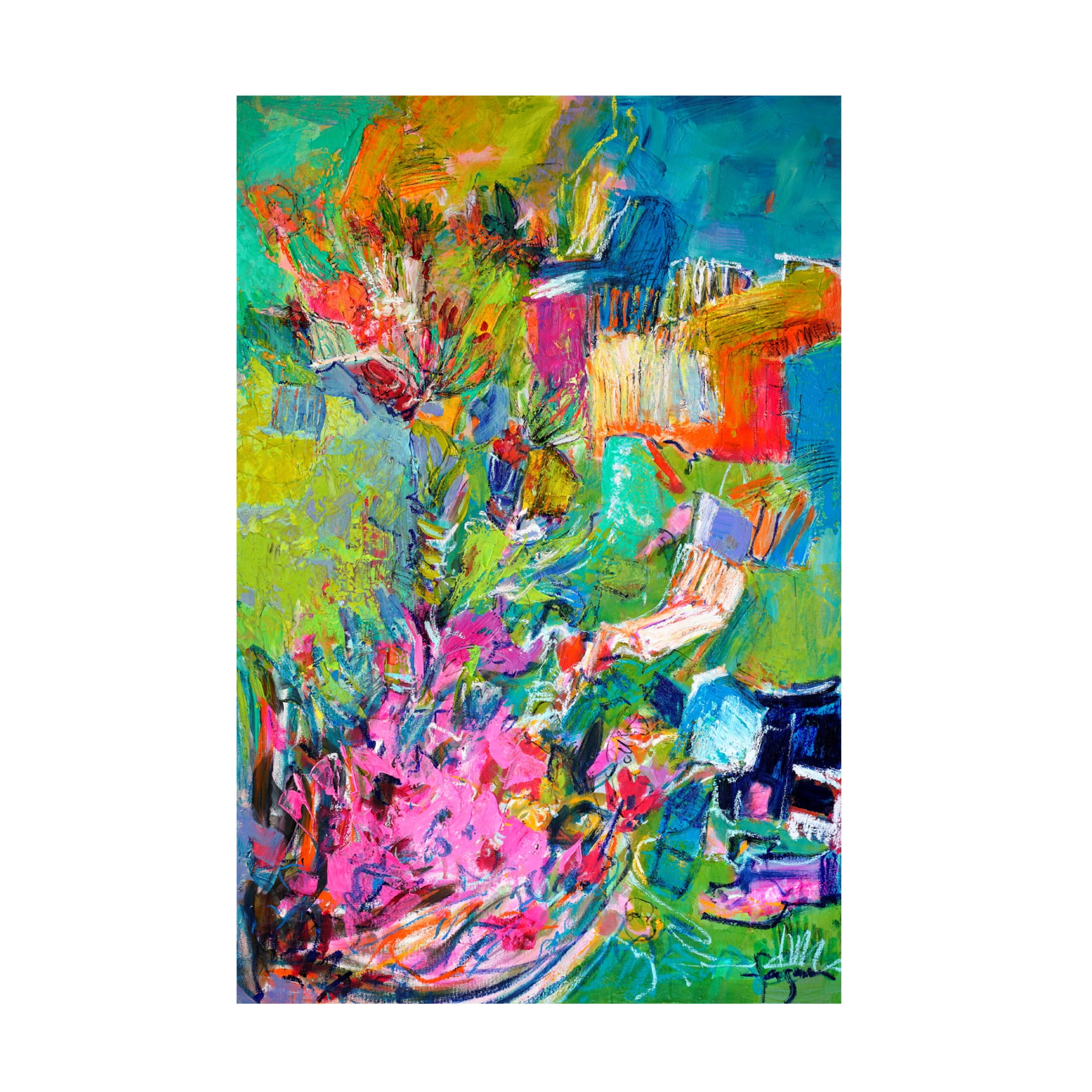 Canvas Wall Art - Dorothy Fagan 'Knee Deep Ii' Wall Art for Living Room, Bedroom, or Office D?cor by Trademark Fine Art - 30 x 47 Inches