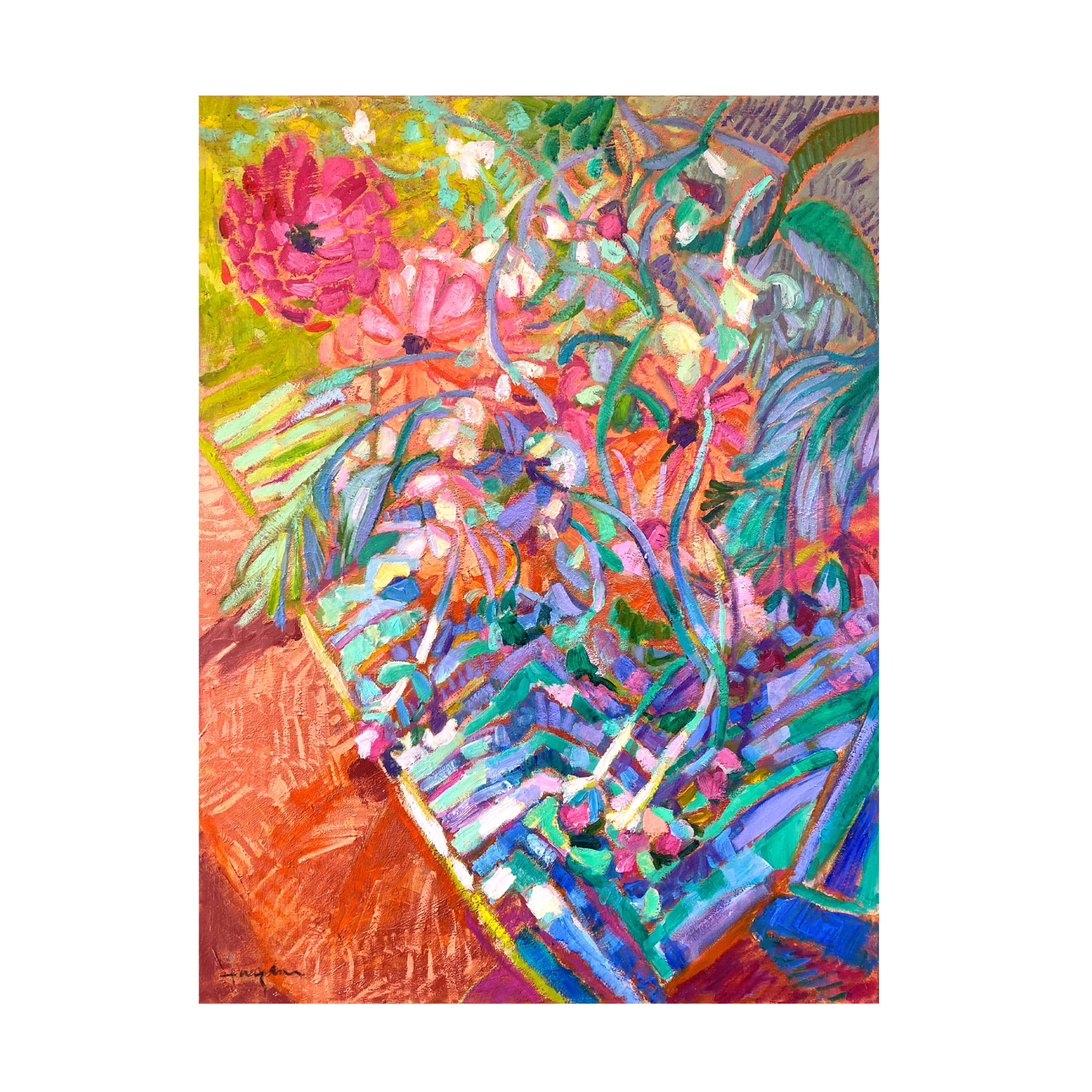 Canvas Wall Art - Dorothy Fagan 'Meanderinggardenpath' Wall Art for Living Room, Bedroom, or Office D?cor by Trademark Fine Art - 24 x 32 Inches