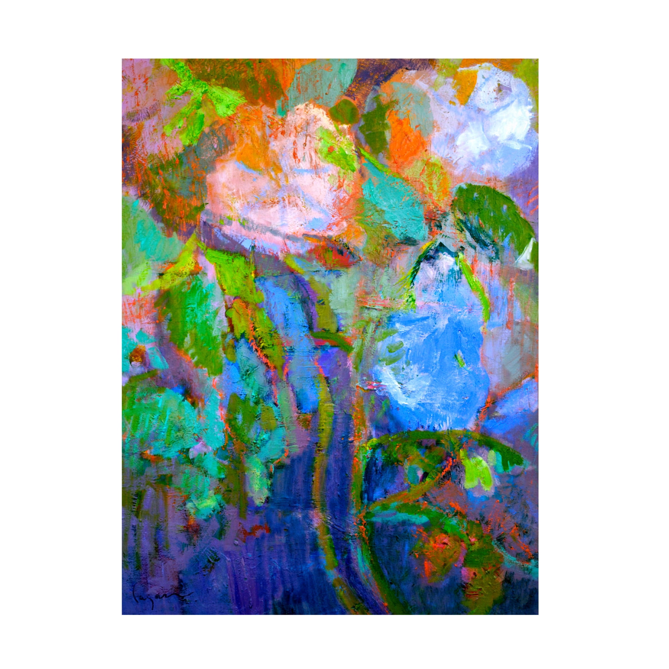 Canvas Wall Art - Dorothy Fagan 'Moonflowermidnight' Wall Art for Living Room, Bedroom, or Office D?cor by Trademark Fine Art - 18 x 24 Inches