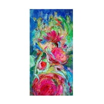 Canvas Wall Art - Dorothy Fagan ' Myheartbloomsforyouii' Wall Art for Living Room, Bedroom, or Office D?cor by Trademark Fine Art - 10 x 19 Inches