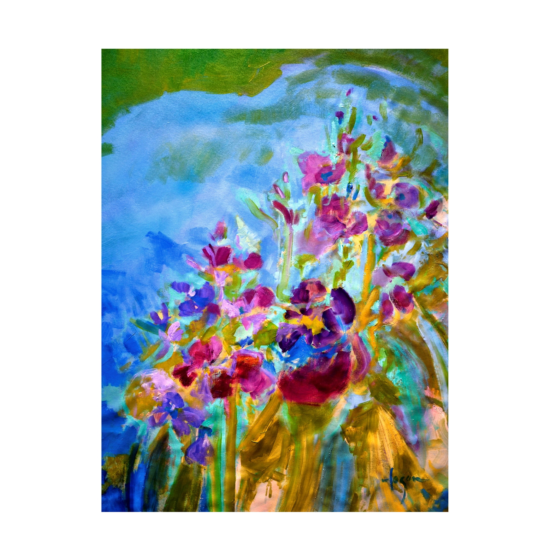 Canvas Wall Art - Dorothy Fagan 'Onamorningpond' Wall Art for Living Room, Bedroom, or Office D?cor by Trademark Fine Art - 24 x 32 Inches