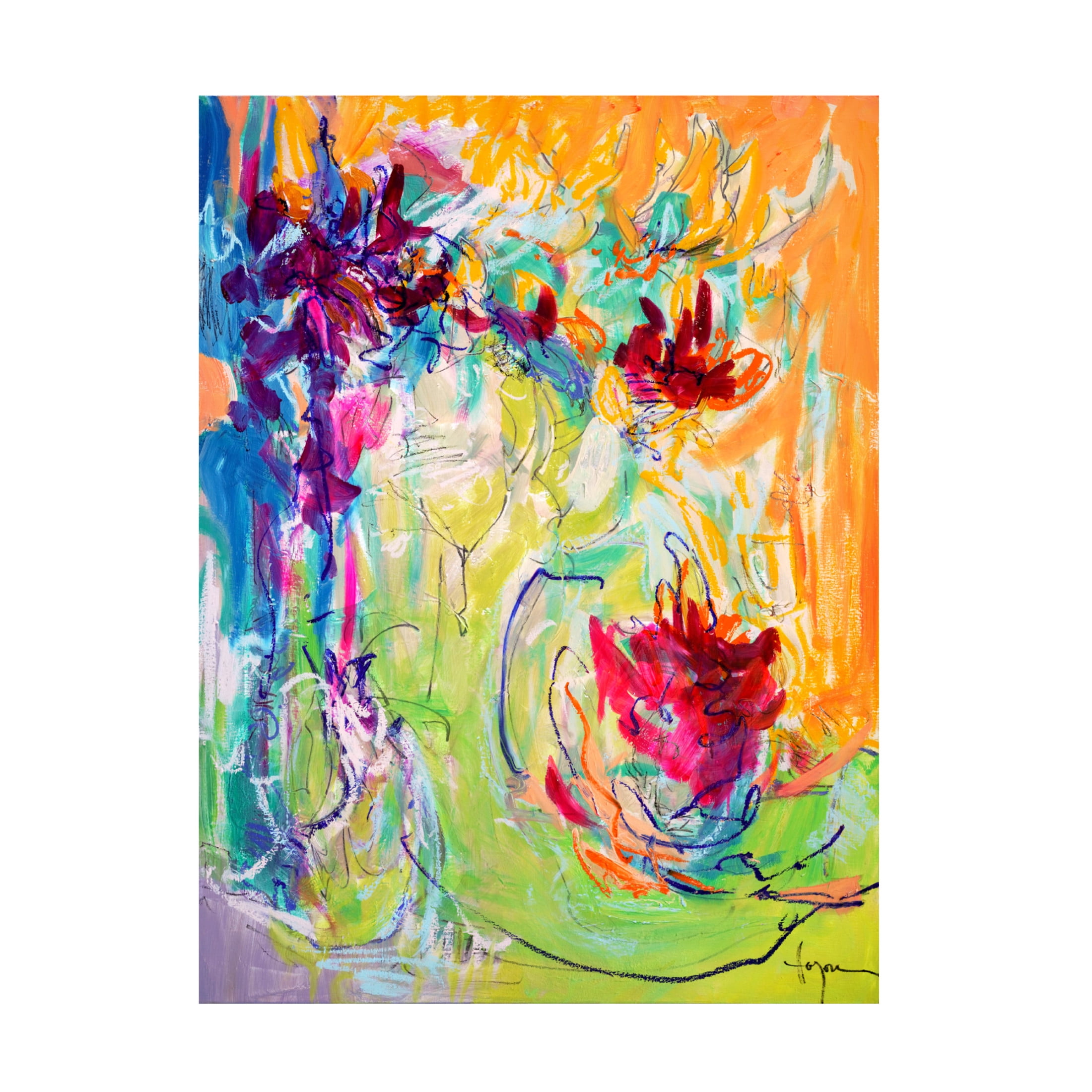 Canvas Wall Art - Dorothy Fagan ' Thrive' Wall Art for Living Room, Bedroom, or Office D?cor by Trademark Fine Art - 18 x 24 Inches