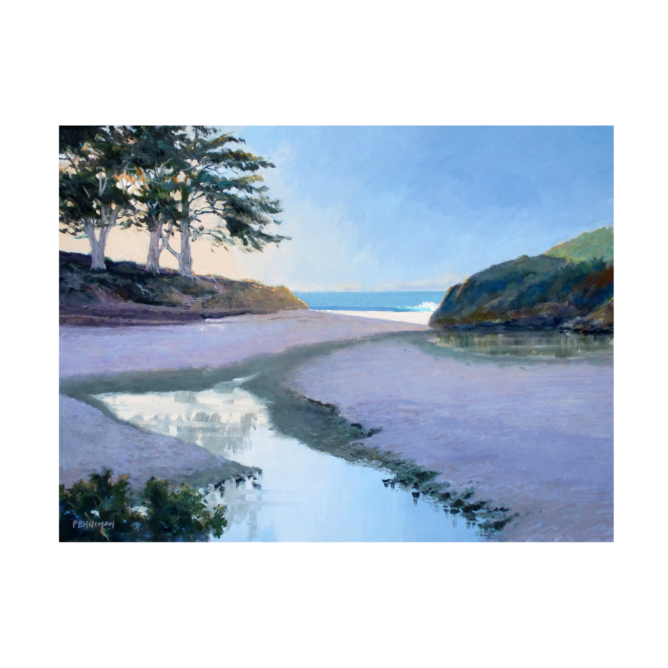 Canvas Wall Art - Ed Penniman 'Sunny Cove' Wall Art for Living Room, Bedroom, or Office Décor by Trademark Fine Art - 24 x 18 Inches